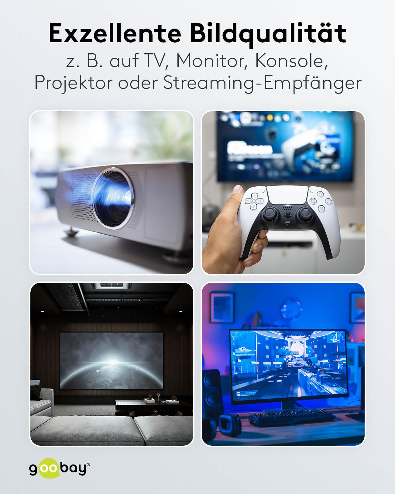 goobay 65559 HDMI Kabel 2.1 (AOC) 20 m / 8 K 60 Hz und 4 K 120 Hz Glasfaserkabel/Optisches HDMI Kabel für HDTV, Beamer, Projektor, Monitor etc. / Aktives AV Kabel