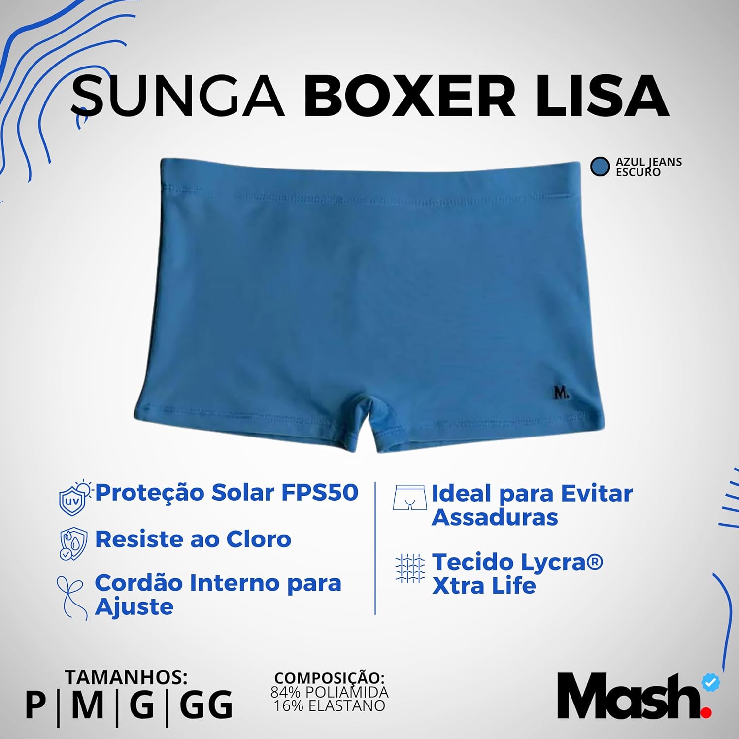 Sunga Boxer Mash Proteção UV50+ Box Masculino Lycra ExtraLife Adulto Praia Piscina em promoção! Veja a oferta e mais achadinhos de Moda praia 2 Hoje é o melhor dia para comprar Sunga Boxer Mash Proteção UV50+ Box Masculino Lycra ExtraLife Adulto Praia Piscina com aquele preço maroto! Promoção! Aproveite a oferta! 2