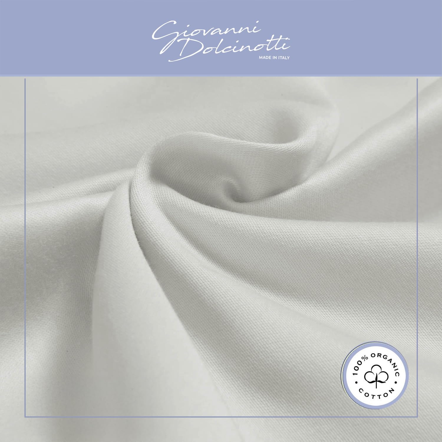 Giovanni Dolcinotti | Set 2 Federe Cuscini Divano 50x50 - Copricuscini Decorativi - 100% Cotone - Fodere con Cerniera - Grigio Perla - Modello Atlanta