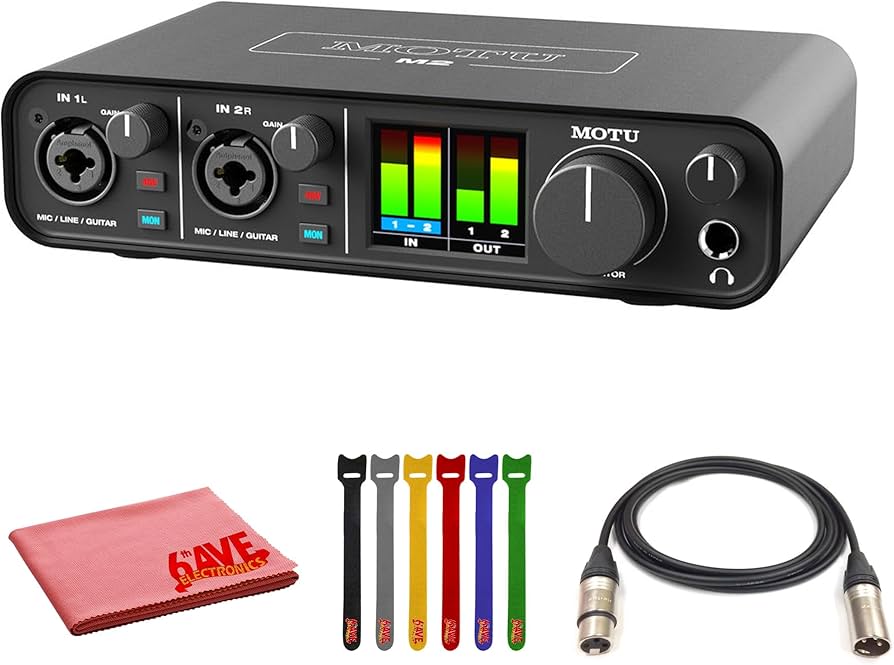 Amazon.com: MOTU M2 USB-C Audio-MIDI Interface (3120) Bundle with