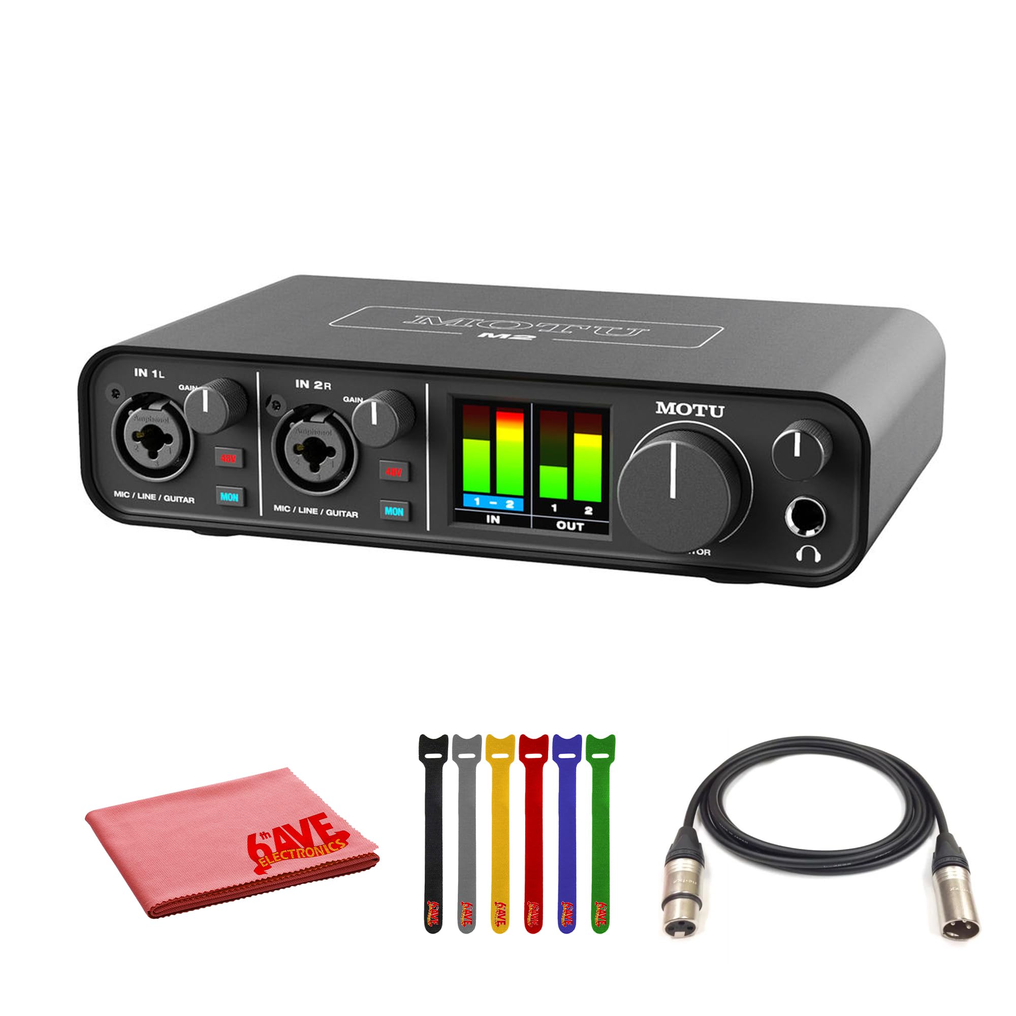 Amazon.com: MOTU M2 USB-C Audio-MIDI Interface (3120) Bundle
