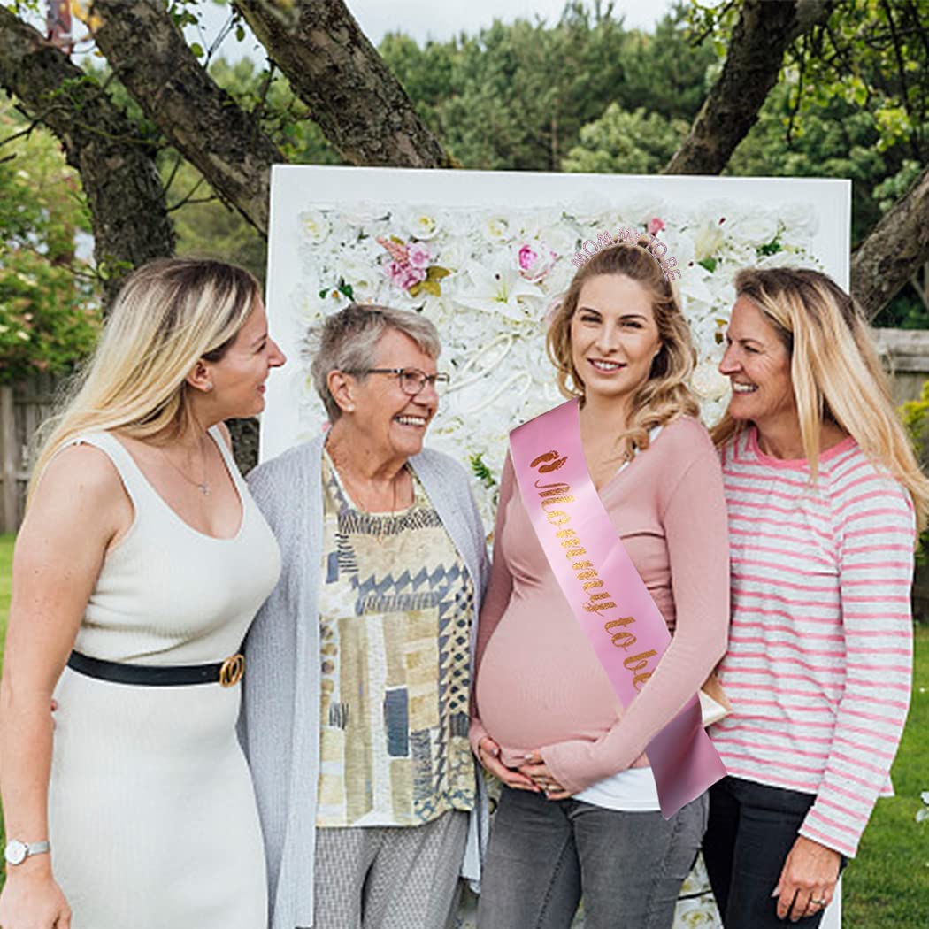 Party Propz Baby Shower Decoration Items -2Pcs Mom To Be Sash and Head Band | Mom To Be Crown | Maternity Photoshoot Props | Baby Shower Gifts | Baby Shower Props | Mom To Be Gifts | Mom To Be Props - Image 8 thumbnail