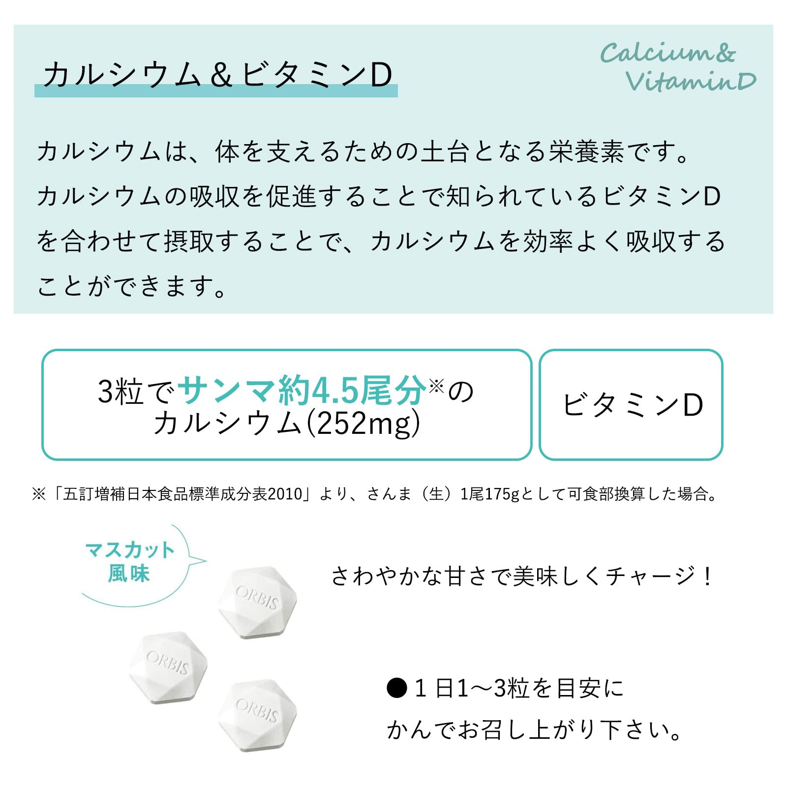 Amazon.co.jp: オルビス(ORBIS) カルシウム(マスカット風味