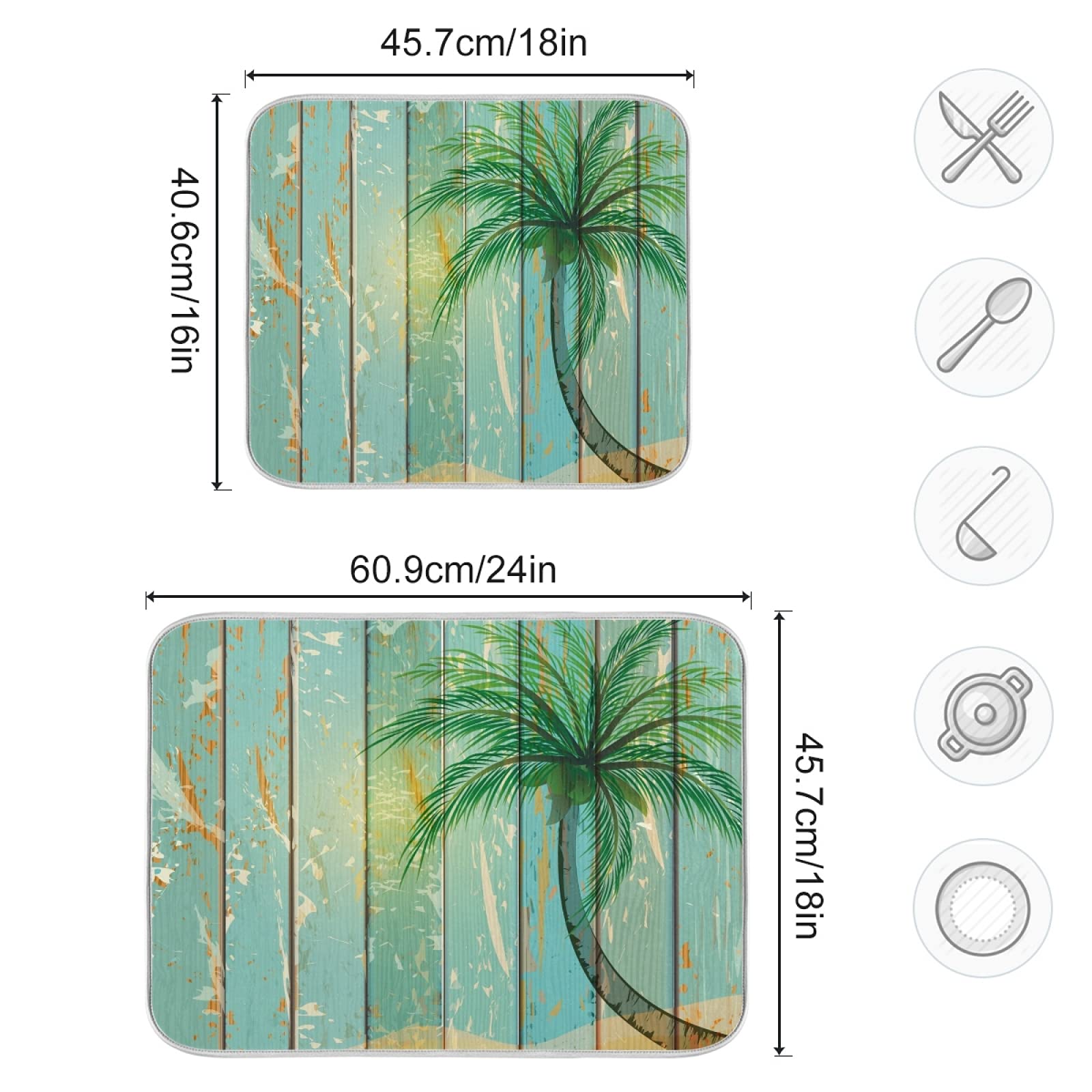 Schnauzer Tapis Absorbant Pour Égouttoir À Vaisselle En Microfibre Pour Comptoir De Cuisine 45,7