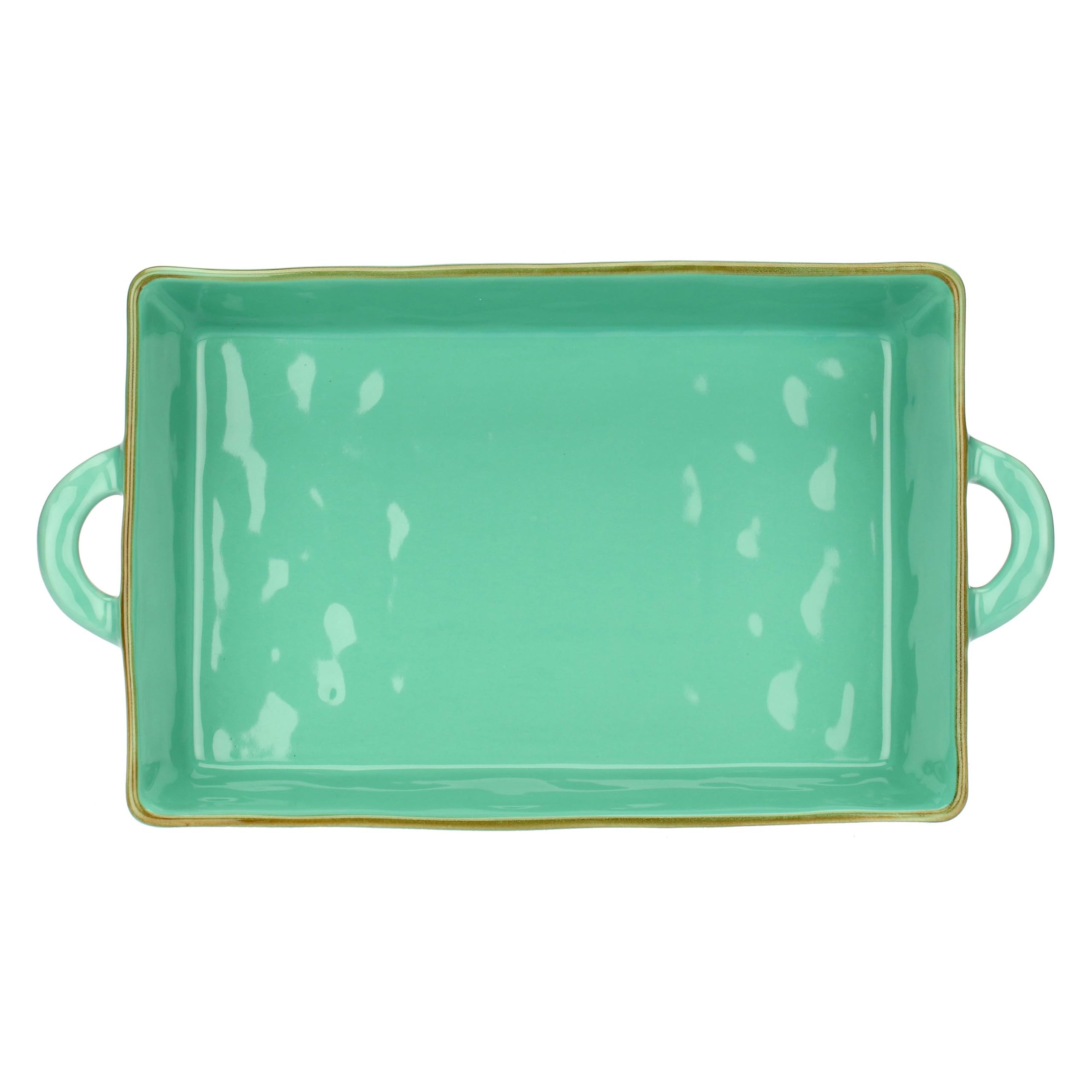 Rose&Tulipani Concerto Collection Green Stoneware Dish 38 x 7.5 cm Depth 22 cm