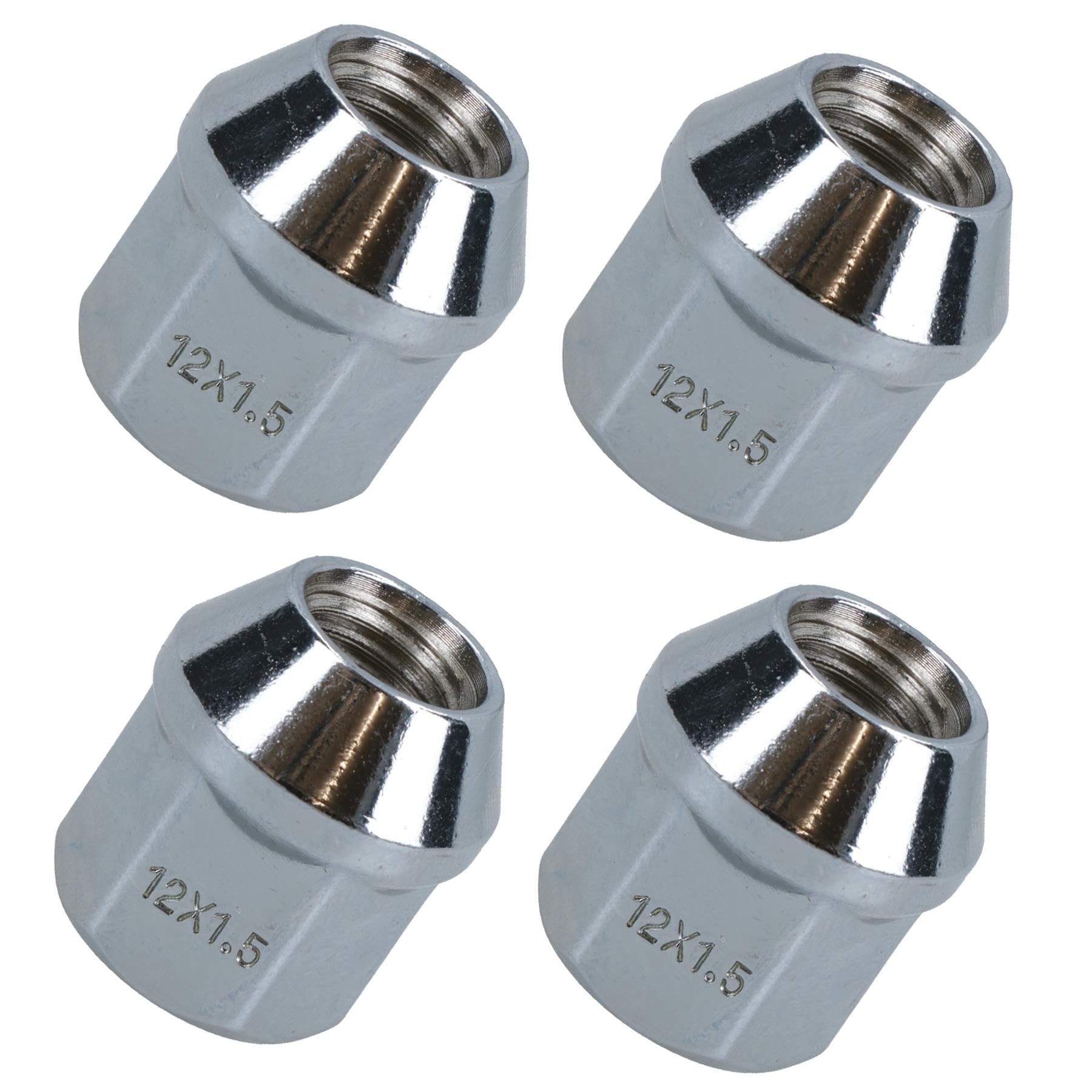10 Dadi Ruota Conici M12 X 1.5 Per Rimorchio – Acciaio Zincato Per Mozzi Frenati E Non, Misura Standard 100 Mm - 3