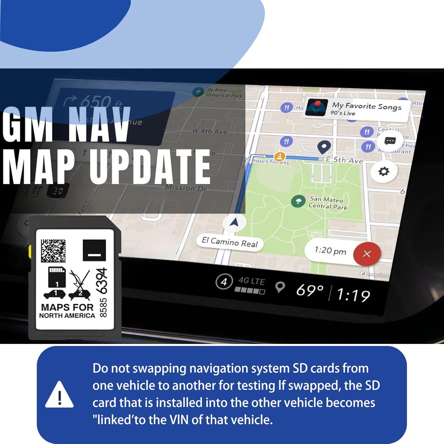 2025 Release GPS Navigation SD Card Compatible with GMC Chevry Cadilla Buick,Silverado, Equinox and More Navi System,USA Canada Mexico Maps,Plug and Play for Use,2024 Maps Updated - Part 85856394