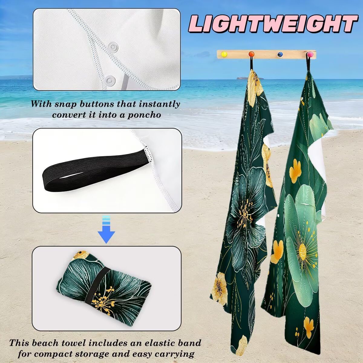 Serviette de Plage Microfibre, Lot de 2 Serviette de Bain Grande Taille 70x140 cm, Séchage Rapide Drap de Bain Vert olive, Anti Sable Serviettes de Plage, Serviettes Microfibre Sport pour Travel -4588