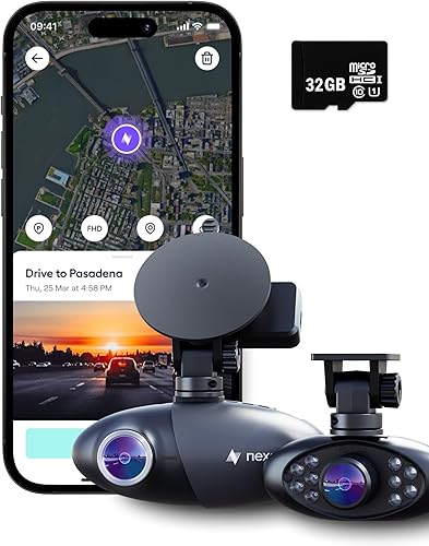 Miniatura 9 de Nexar Pro Dual Dash Cam - Cámara de tablero frontal HD y cámara de seguridad interior del automóvil - Nexar Dash Cam frontal y cabina - Dual Dash