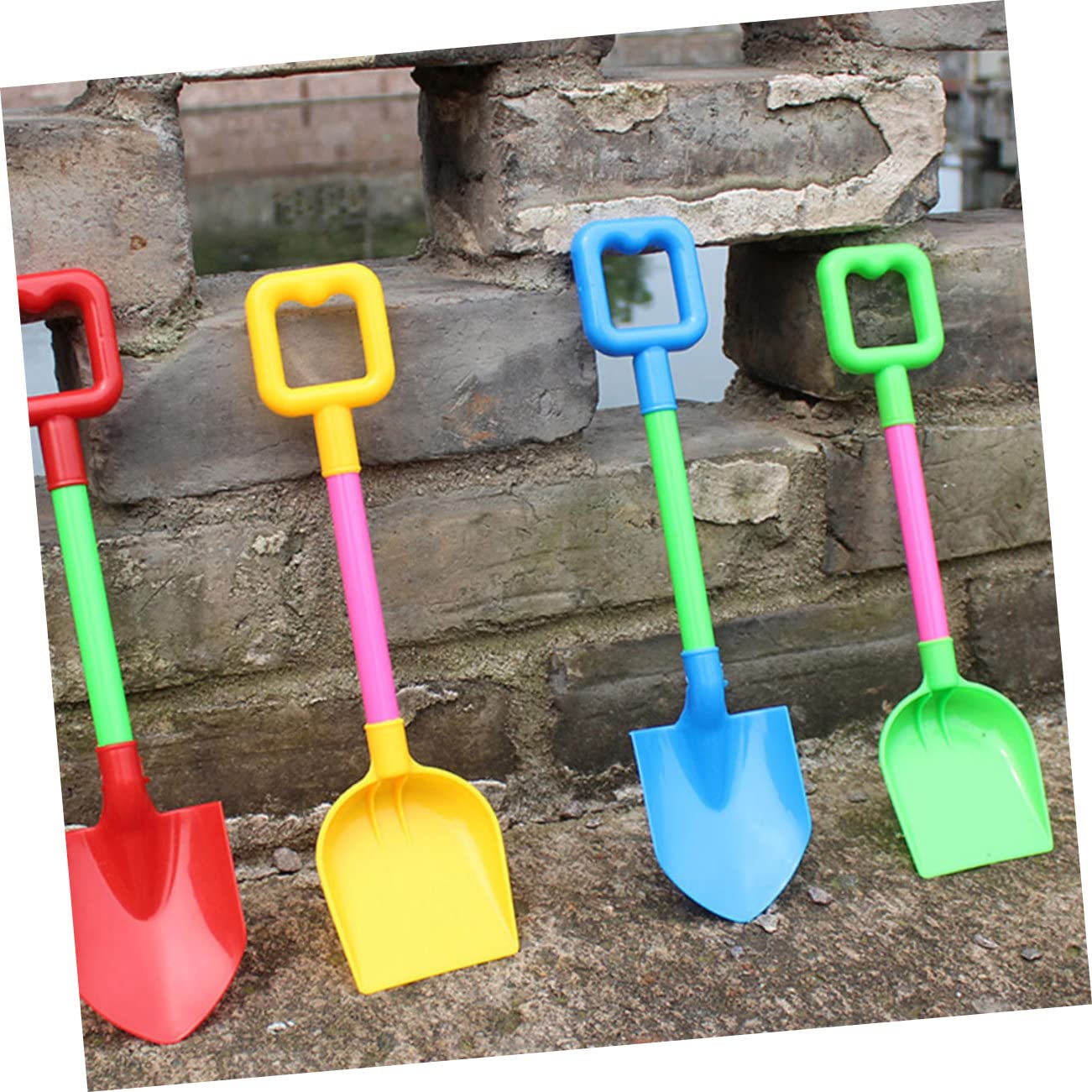 Set di 10 Pezzi di Palette Doppie per Bambini in Abs, Giocattoli da Spiaggia e Neve, per Giochi All'aperto e Attività sulla Sabbia Colore Casuale