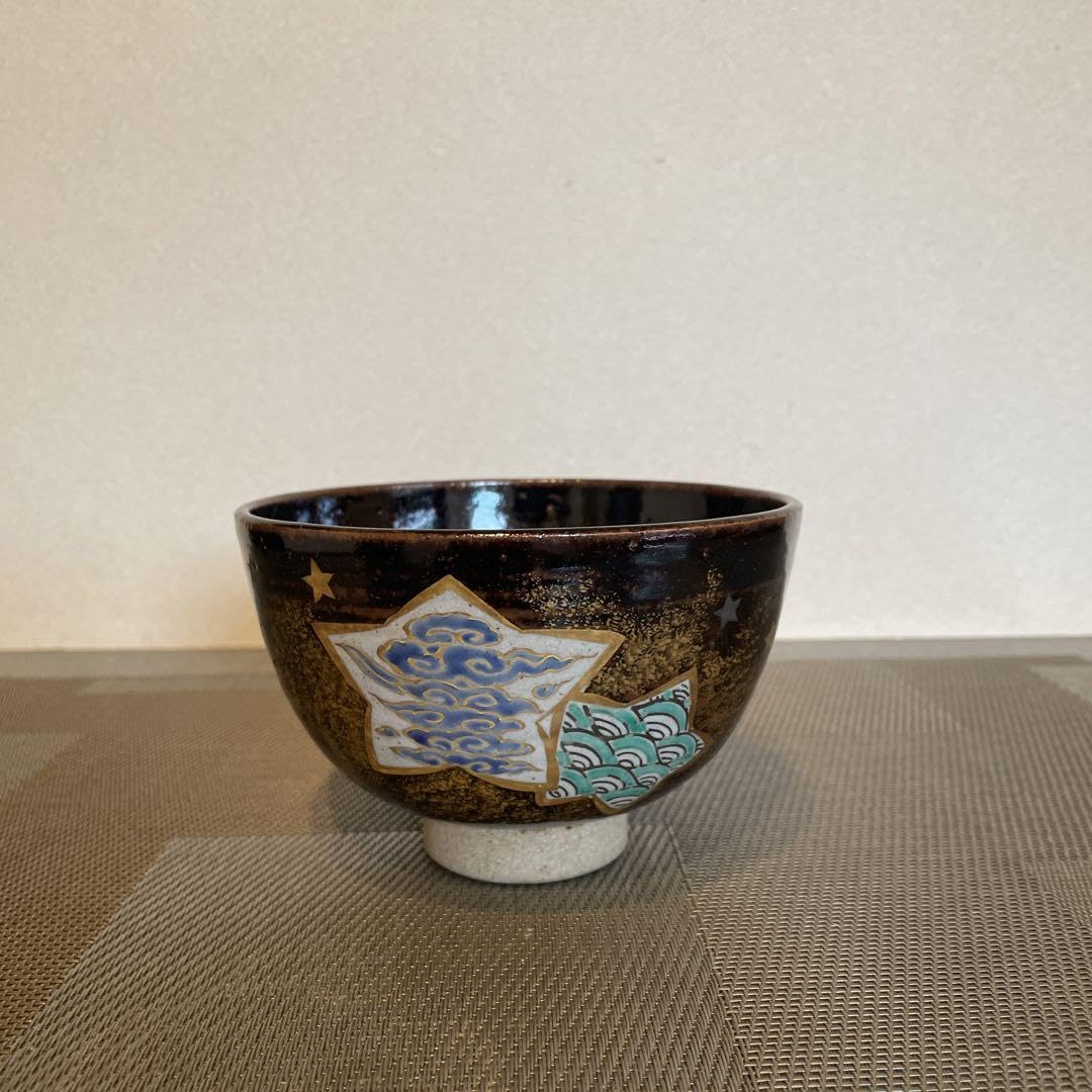 Amazon.co.jp: 抹茶茶碗 膳所焼 淡海ぜぜ 陽炎園造 : ホーム