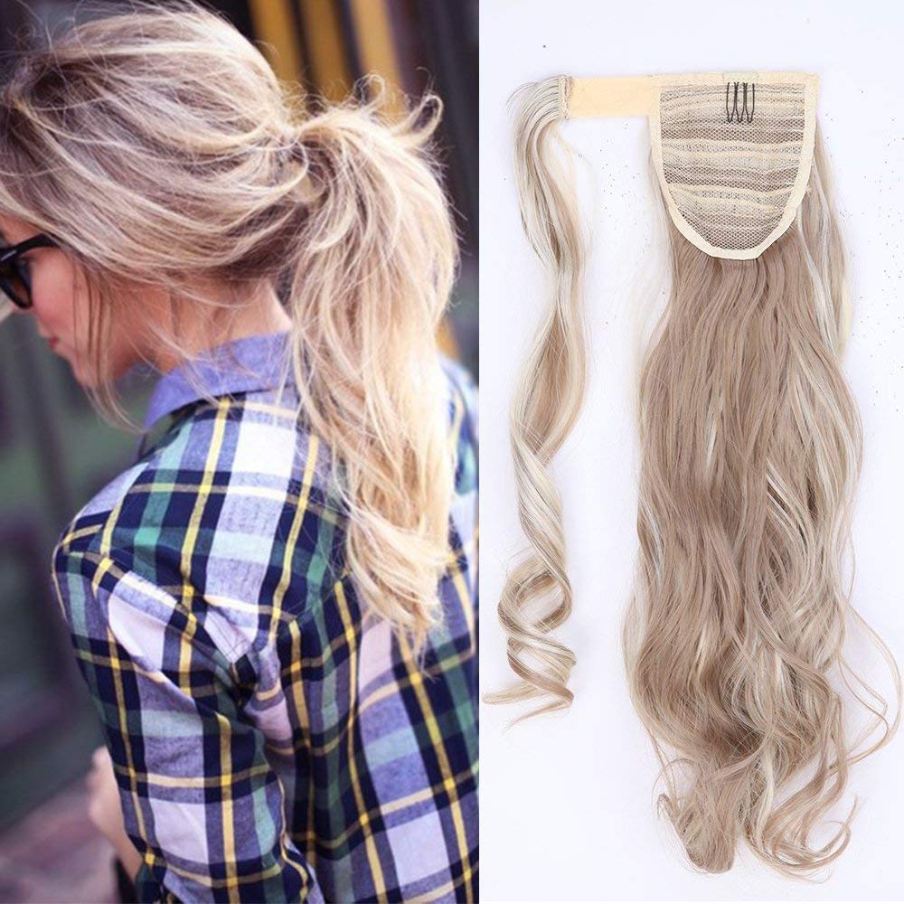 32"(81cm) SEGO Coleta Postiza Larga Pelo Sintético Se Ve Natural [Castaño Oscuro] Extensiones de Cabello Clip Cola Lisa Ponytail Extension (140g) — view 78