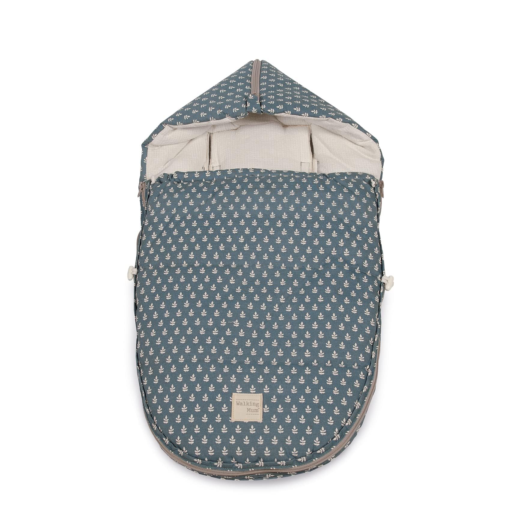 Walking Mum Saco Grupo 0 Kaira Entretiempo. Funda Acolchada De Bebé Para Dormir. Uso Universal Y Compatible Con La Mayoría De Los Portabebés. Color Azul Cerceta. Medidas 40 X 80 Cm.