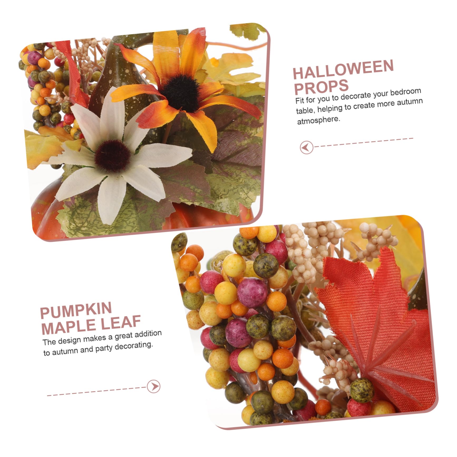 Amosfun 3sets Herbst Ornamente Wohnkultur Kürbisse Maple Leaf Dekorative Requisiten Für Halloween 3 Stücke * 3