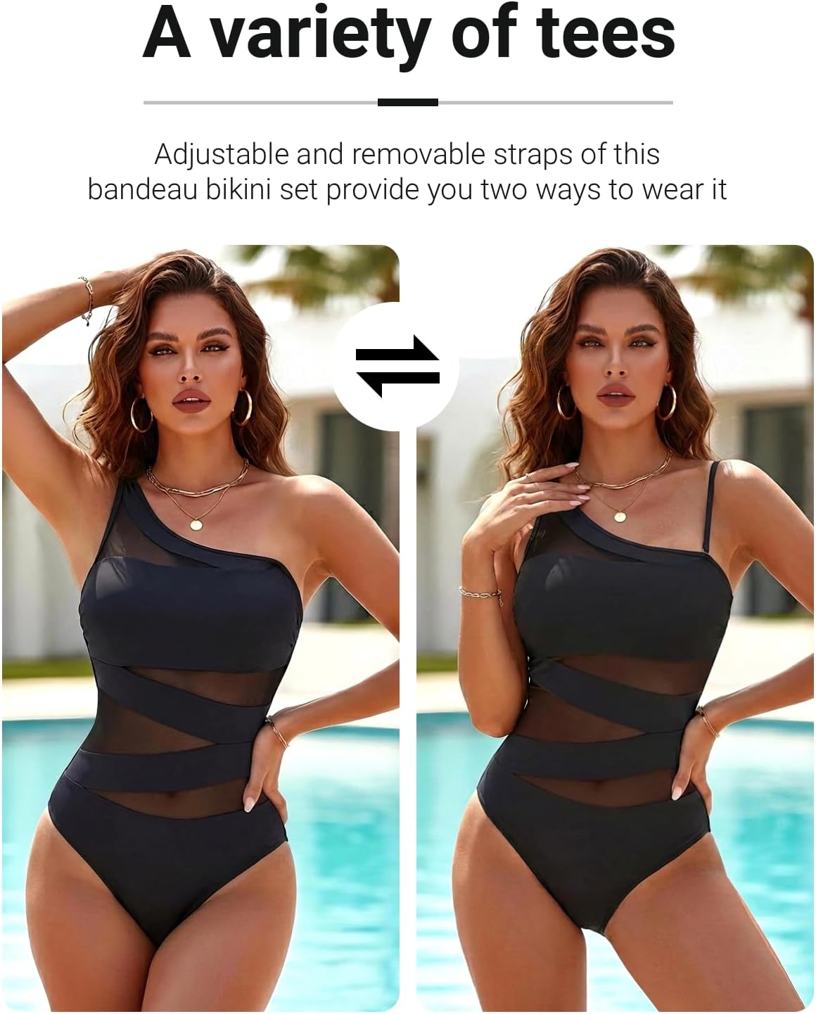 Tempt Me Women One Piece Swimsuit - One Shoulder Bathing Suits Sexy Cutout Mesh Swimwear