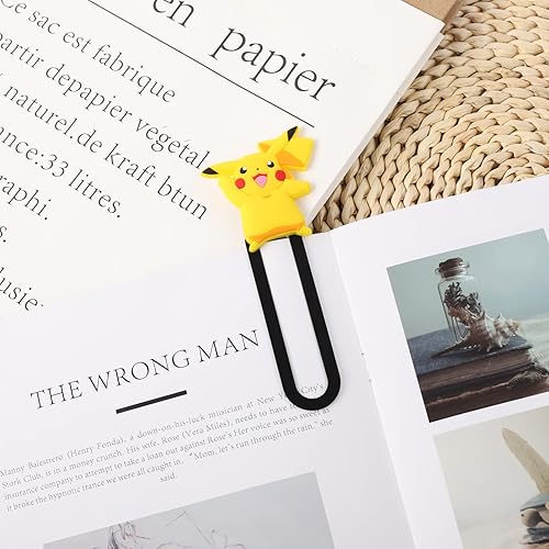 Miniatura 4 de Lindos marcadores de anime para niños 3D antideslizantes y soporte de página, idea de regalo única, marcador de libro de PVC de dibujos animados