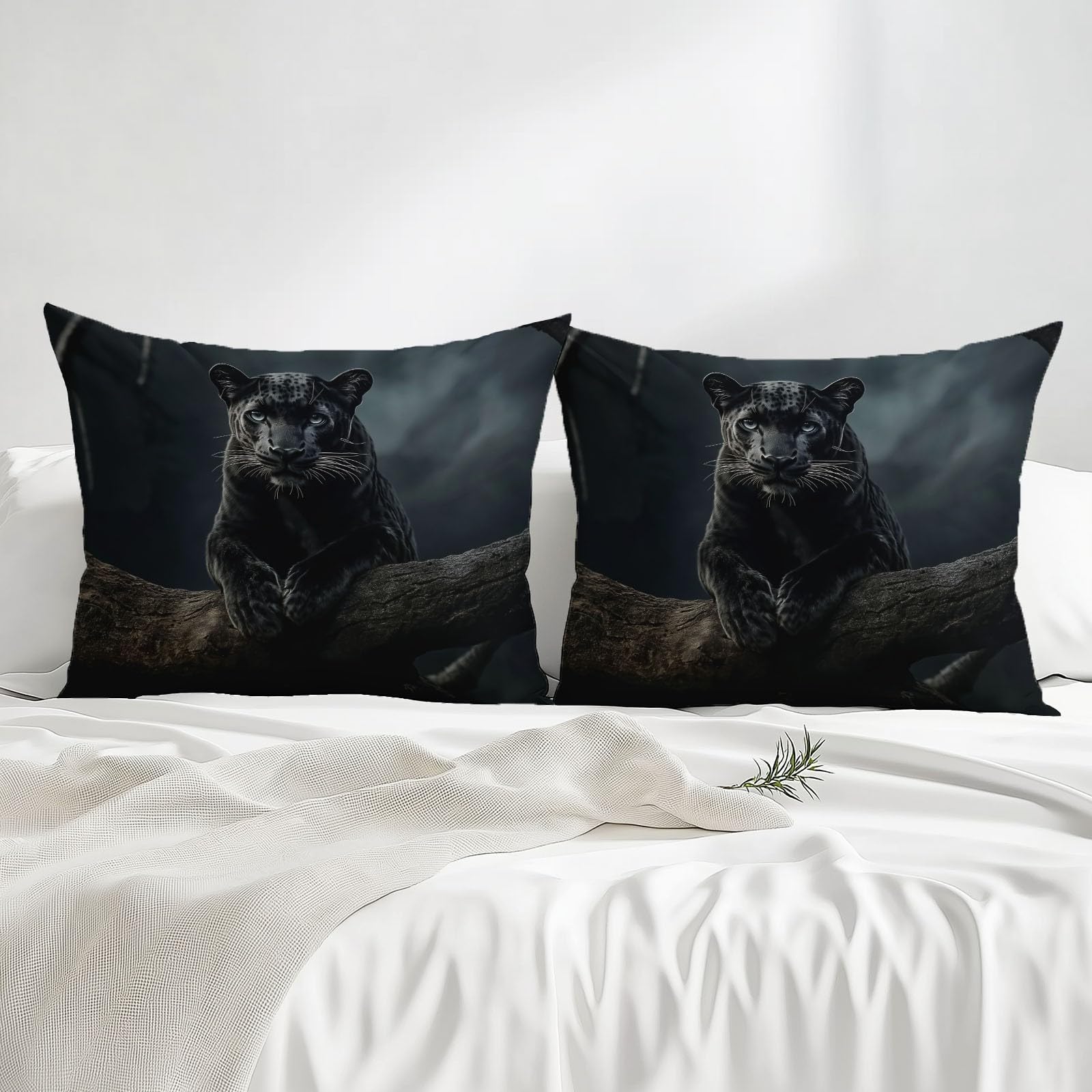 Lenzuolo con Angoli 160 x 200 cm - Locandina del Film Leopardo Animale della Giungla Morbida in Microfibra Spazzolata Lenzuolo con Angoli Nero per Bambini Adolescenti Adulti biancheria da letto