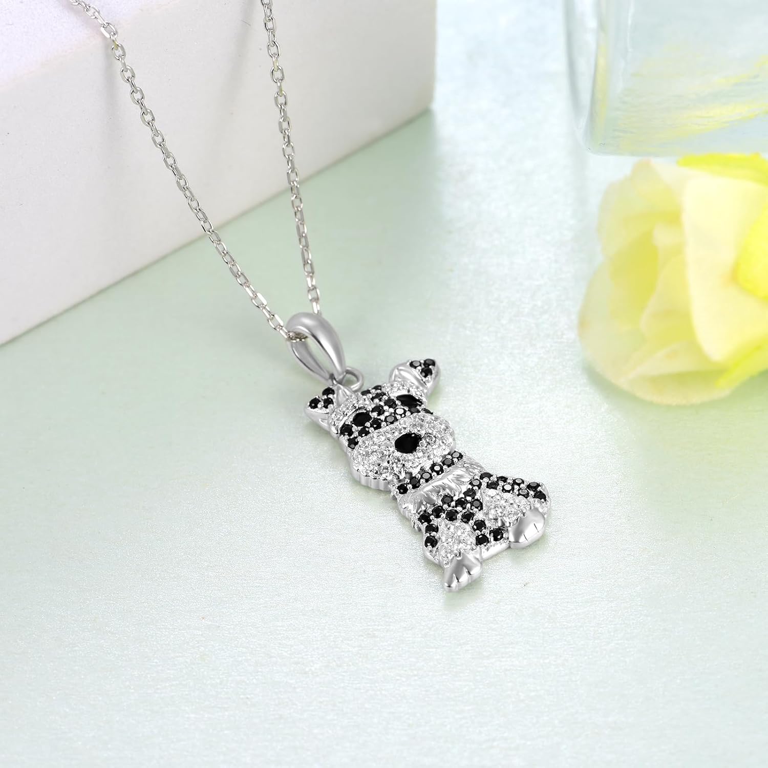 Yorkie/Pug/Maltese/Poodle/German Shepherd Necklace 925 Sterling Silver Dog Pendant Necklaces for Women Dog Jewelry Gifts for Women Dog Loves - Image 3