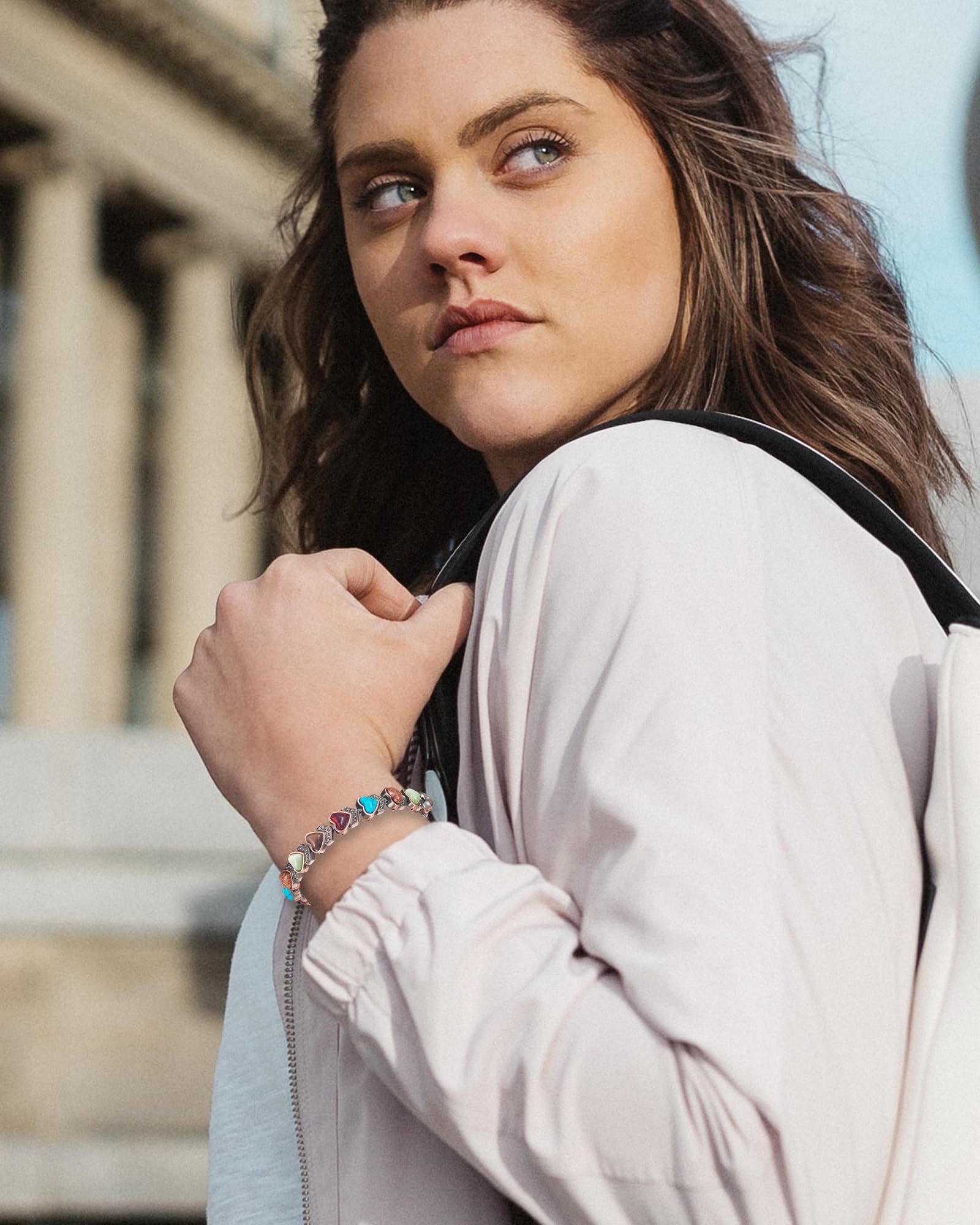 Wollet Magnetisches Kupferarmband für Frauen, magnetische Armbänder für Frauen, türkiser Schmuck mit 3500 Gauss-Magnet (mit Geschenkbox) (Typ A)