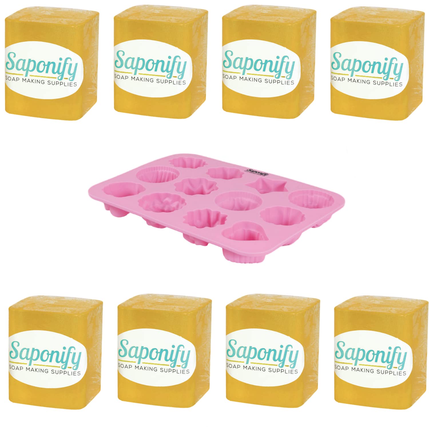 8LB Argan Oil Melt and Pour Soap Base | Make Your Own Gentle Detergent-Free Glycerine Soaps with Professional Grade Base by Saponify