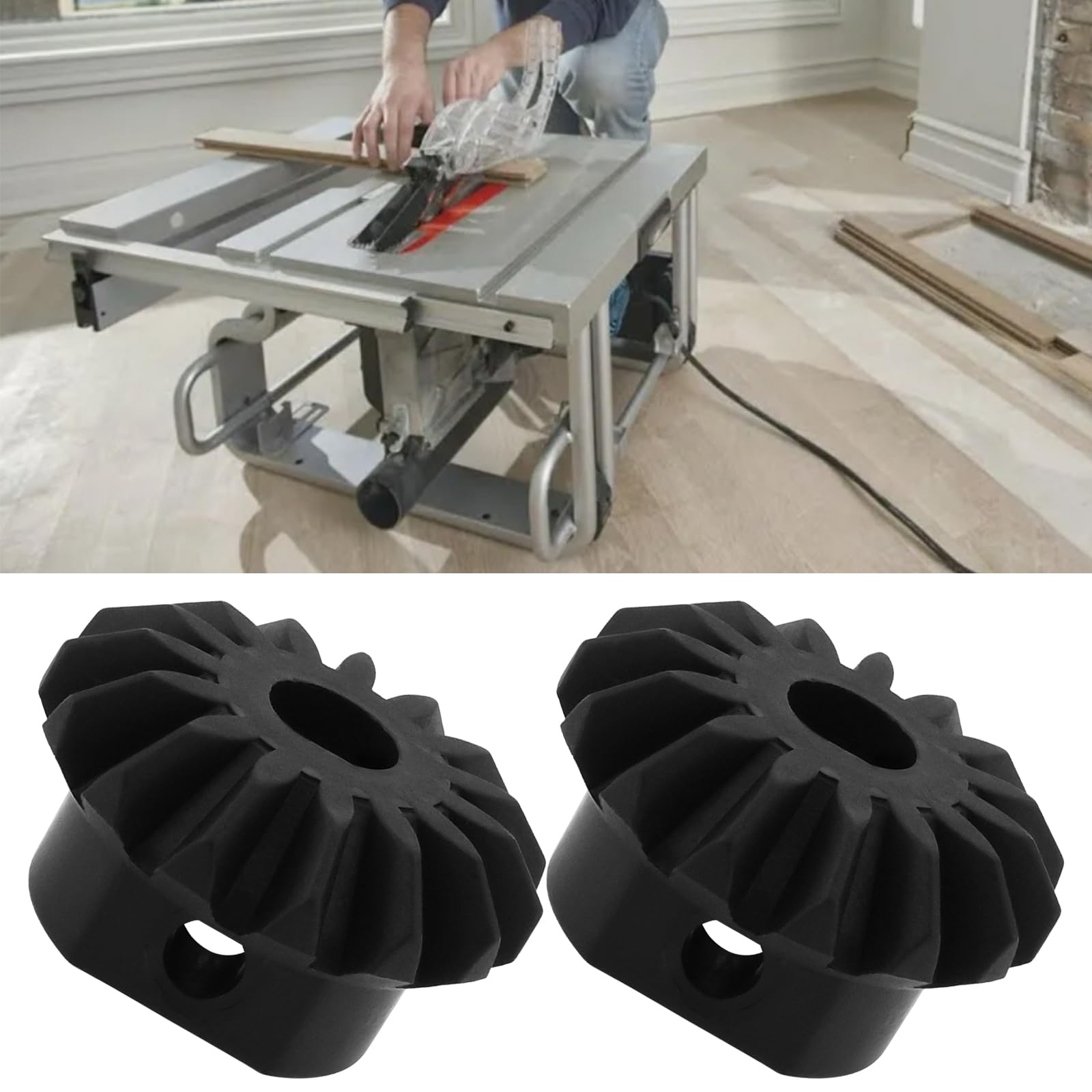 Create idea Lot de 2 engrenages biseautés pour scie de table 2610015042 compatibles avec Bosch GTS 10 J GTS 1031