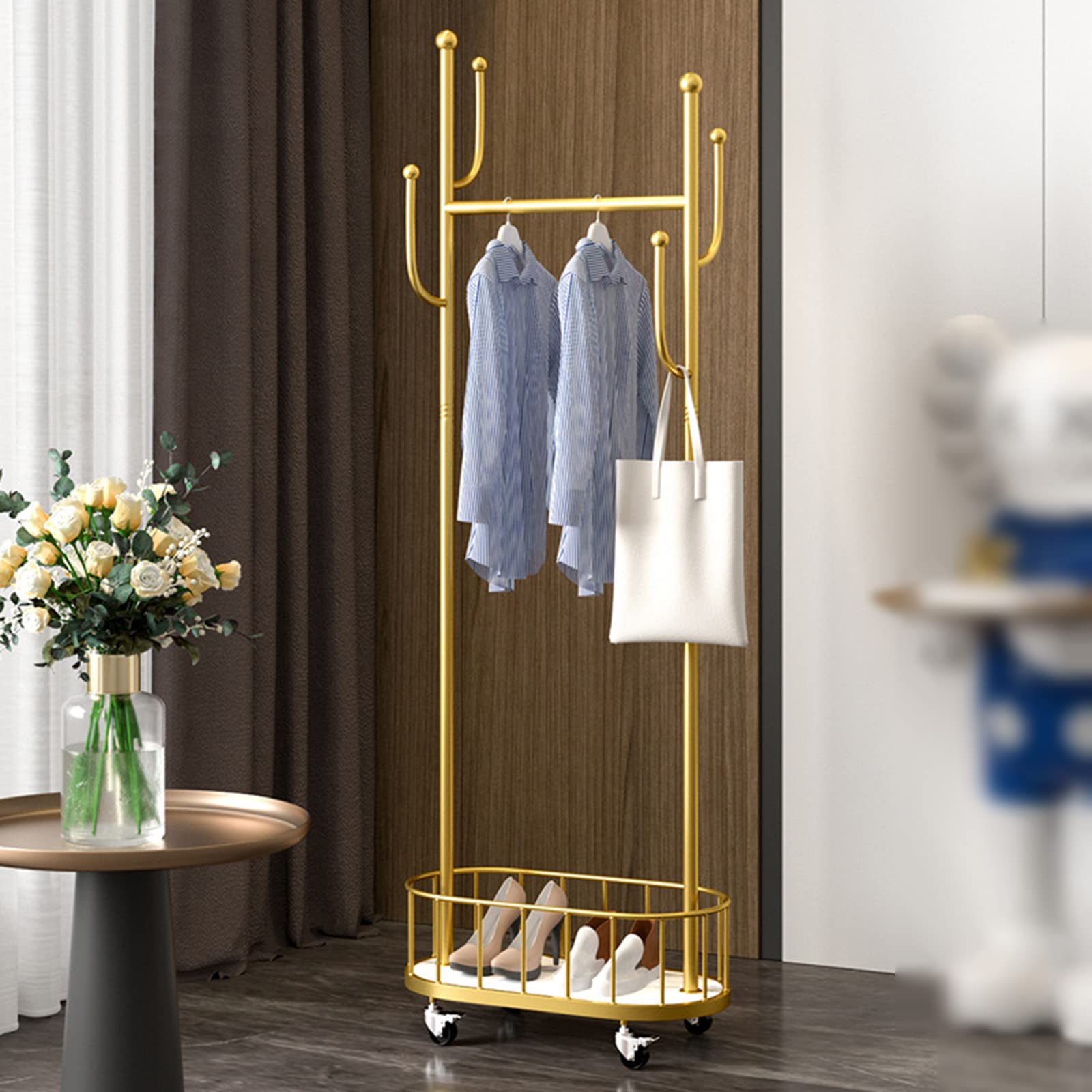 HYSEYY Heavy Duty kledingrek, goud