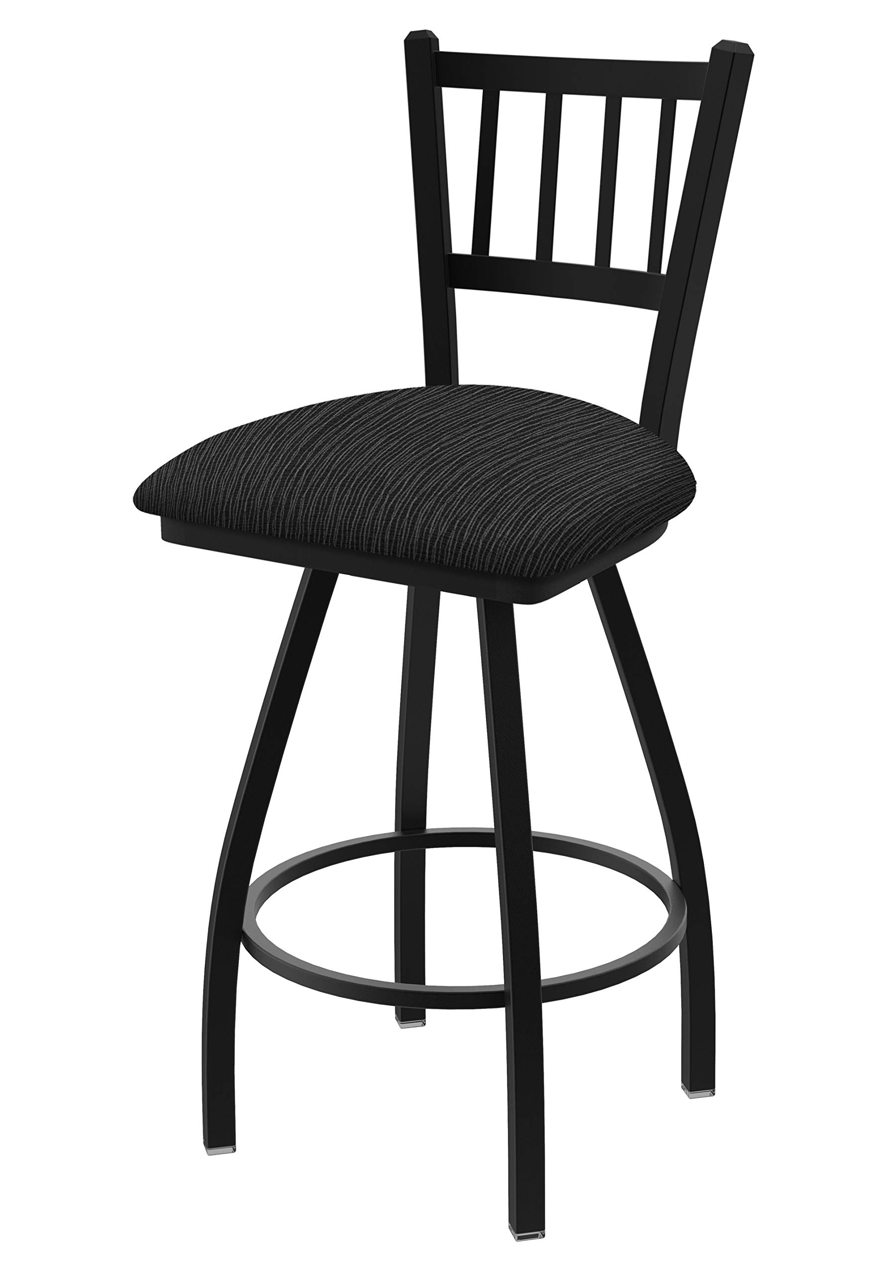 HBS XL 810 Contessa 25" Swivel Counter Stool with Black Wrinkle Finish and Graph Coal Seat