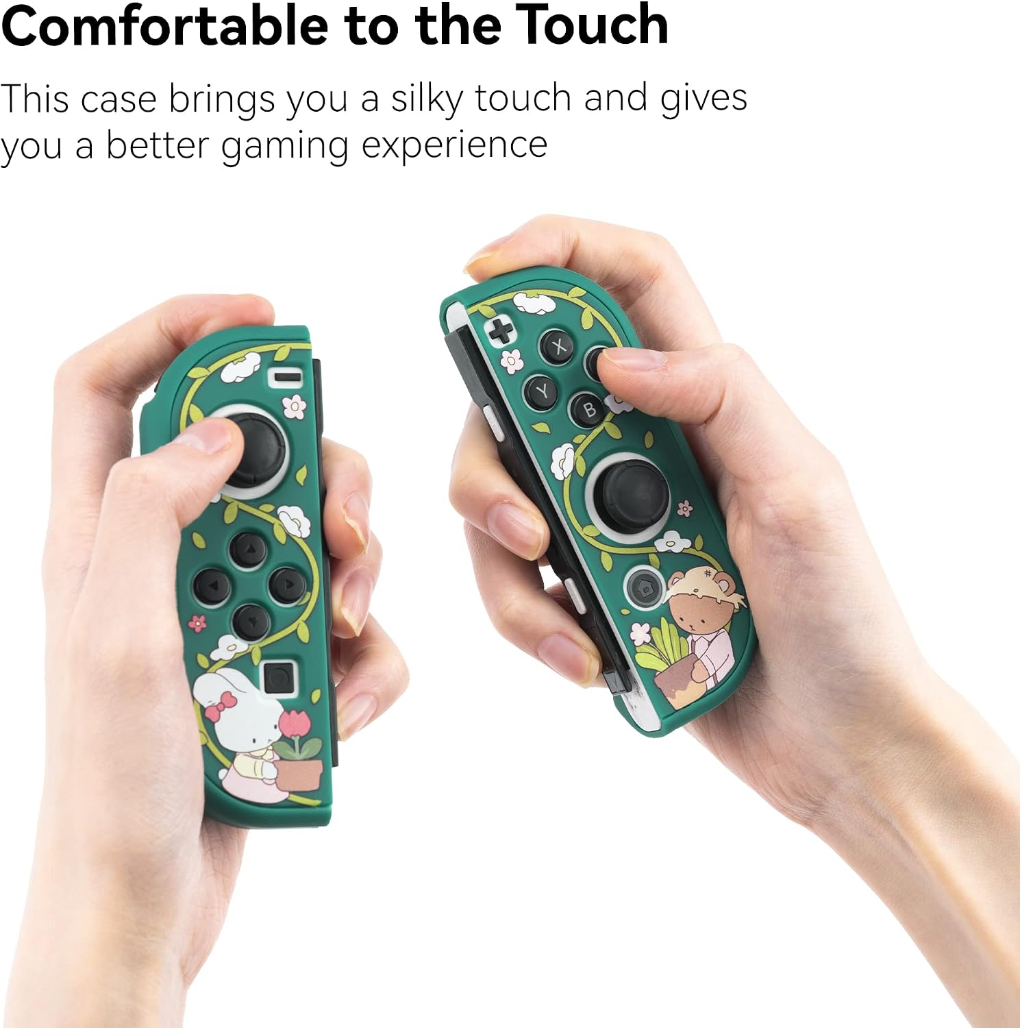 GeekShare Switch OLED Protective Case & Carrot Thumb Grip Caps Compatible with Nintendo Switch OLED image 3