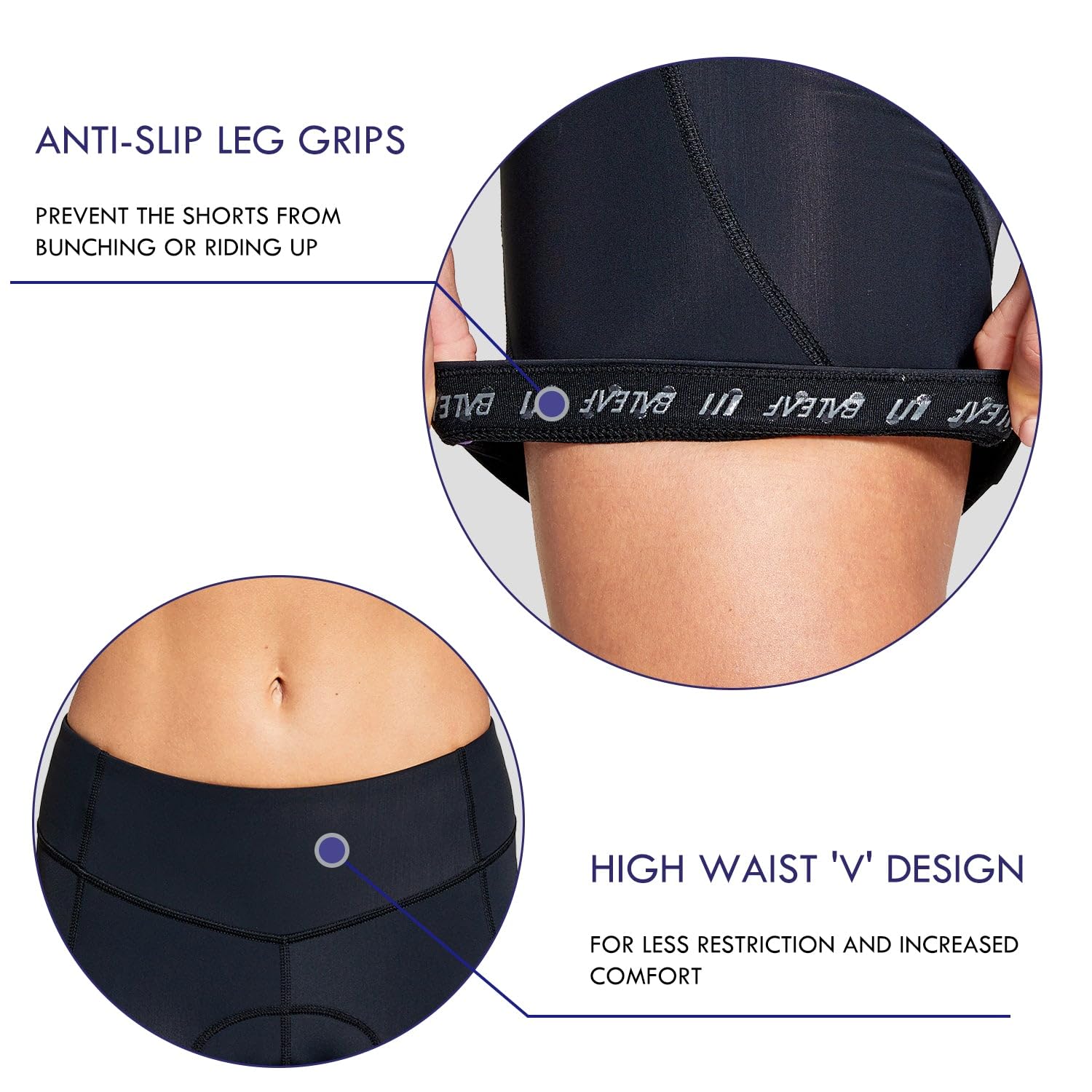 BALEAF Culotte de ciclismo para mujer, acolchado 4D, con asiento acolchado UPF50+