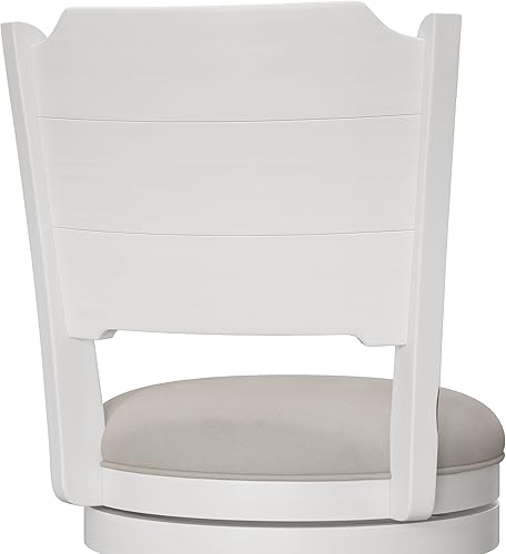 Miniatura 9 de Hillsdale Clarion Taburete giratorio de madera, color blanco mar