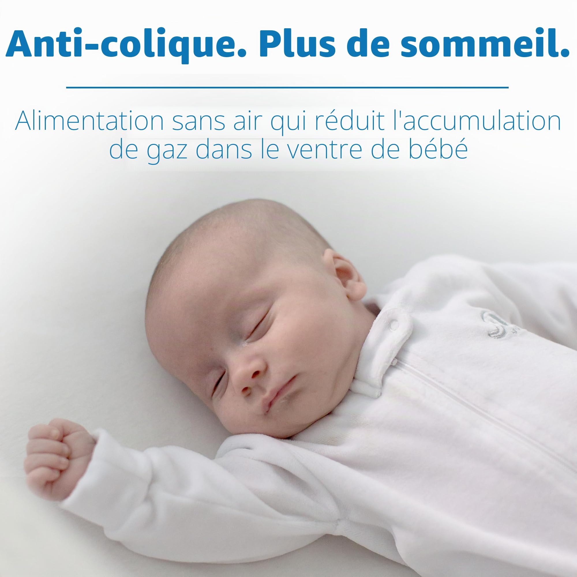 Dr. Brown's Natural Flow Options+ Biberon en verre anti-colique, col large, 150 ml