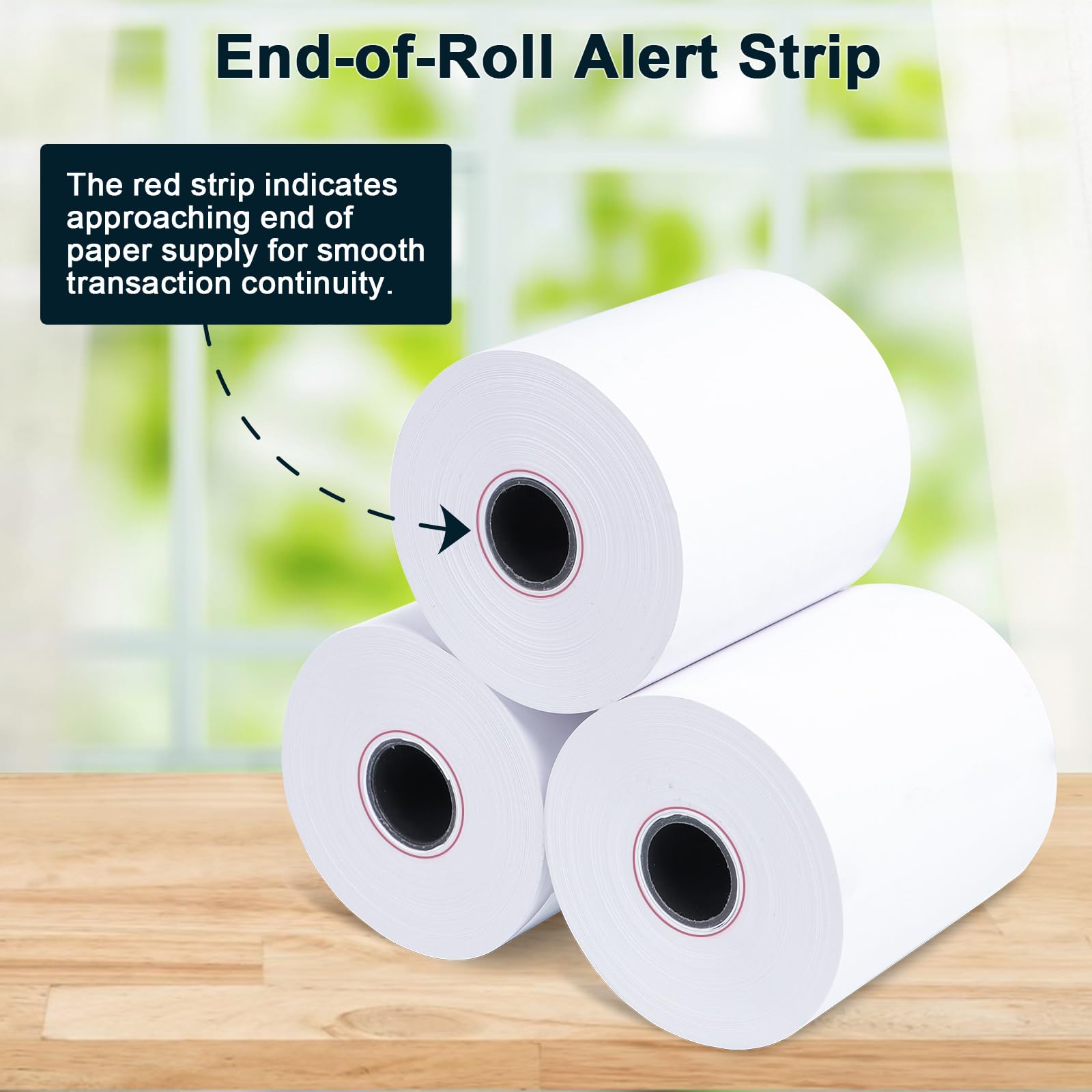 (150 rollos) papel térmico para recibos de 2 1/4 x 85 pulgadas, rollos de papel para máquina de tarjetas de crédito sin BPA para sistemas POS, compatible con Square Terminal, Clover Flex y más
