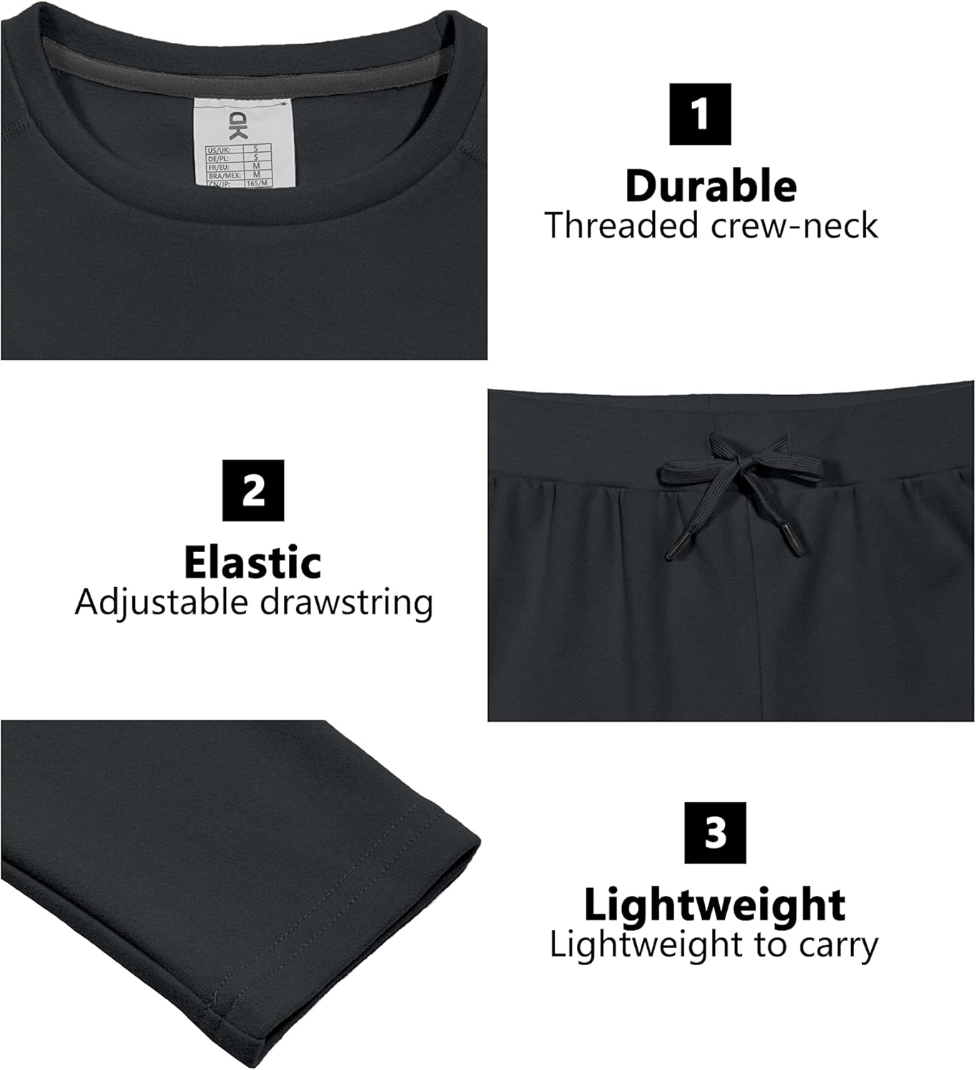 Little Donkey Andy Women's Fleece Lined Thermals Underwear Set Base Layer Long Johns Cold Weather Top Bottom - Image 6