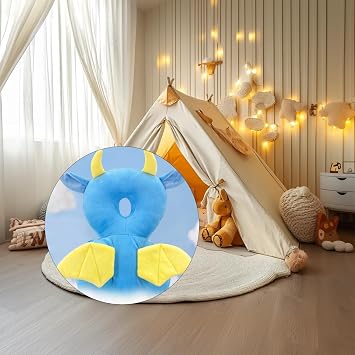 1Pc Blue Adjustable Walking Soft Baby Head Protector Backpack Head Protector, Elastic Carrying Aid Safety Pillow for Beginners to Sturdy and Durable Protection Baby Backpack