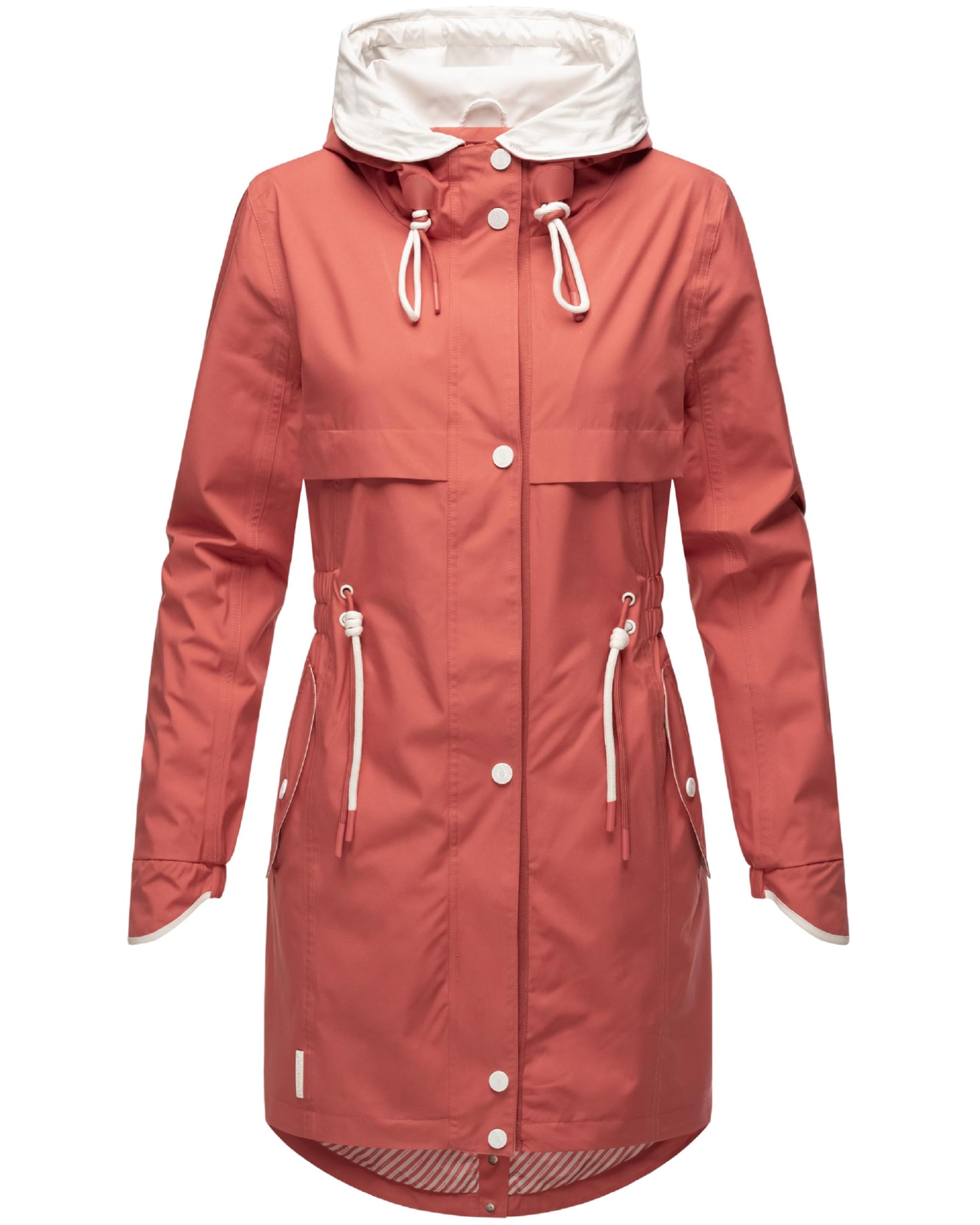 Navahoo Women's Red Xankaa Lightweight Transition Coat Long Parka With Hood S-3Xl, L