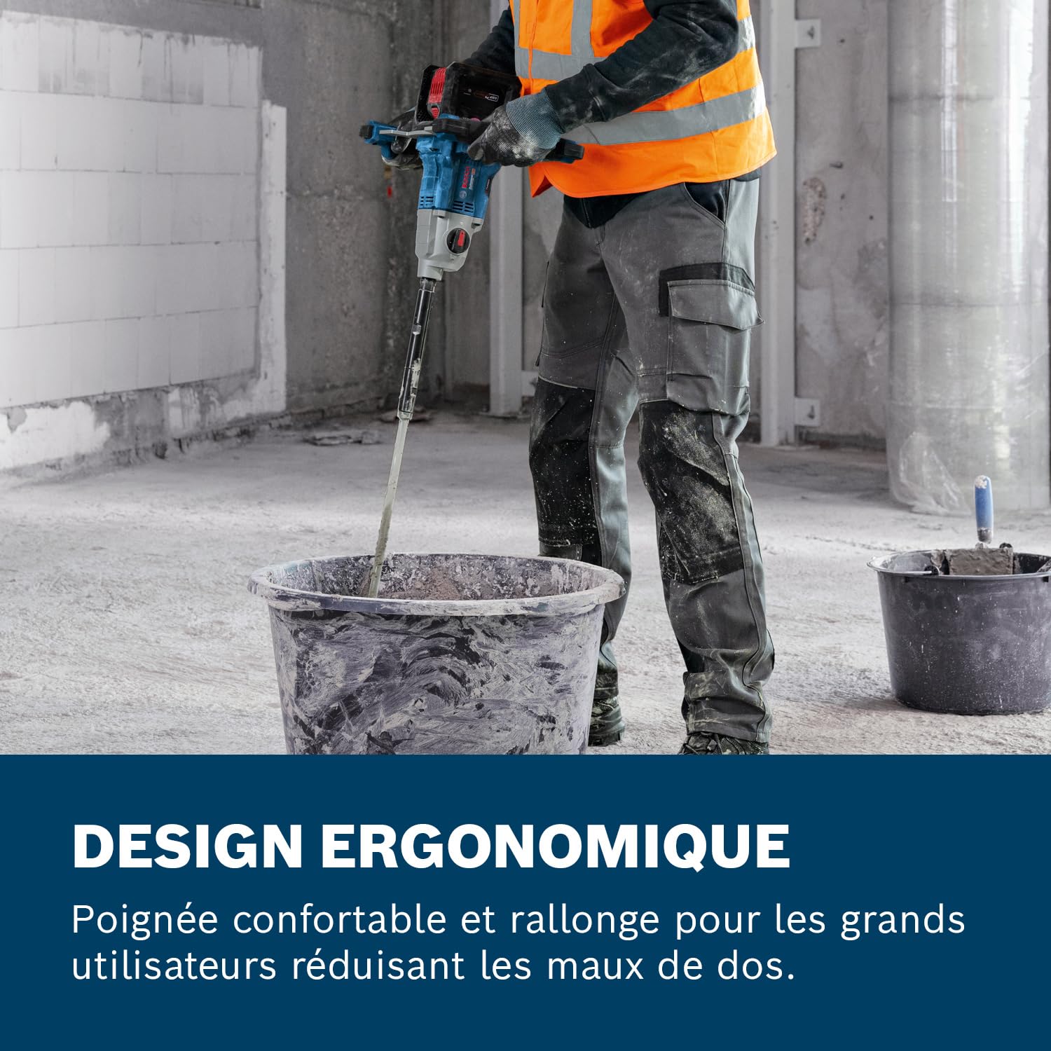 Bosch Professional 18V System agitateur sans-fil GRW 18V-160 (avec 1 rallonge 7 cm (M14-M14), 2 clés, sans batterie ni chargeur)