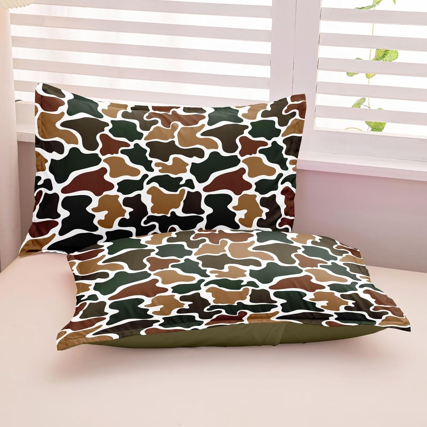 Duck Camo Bedding Set for Boys Twin Size,Old School Camo Comforter Set,Duck Hunting Bed Sets,Teens Kids Camouflage Room Decor - Image 8