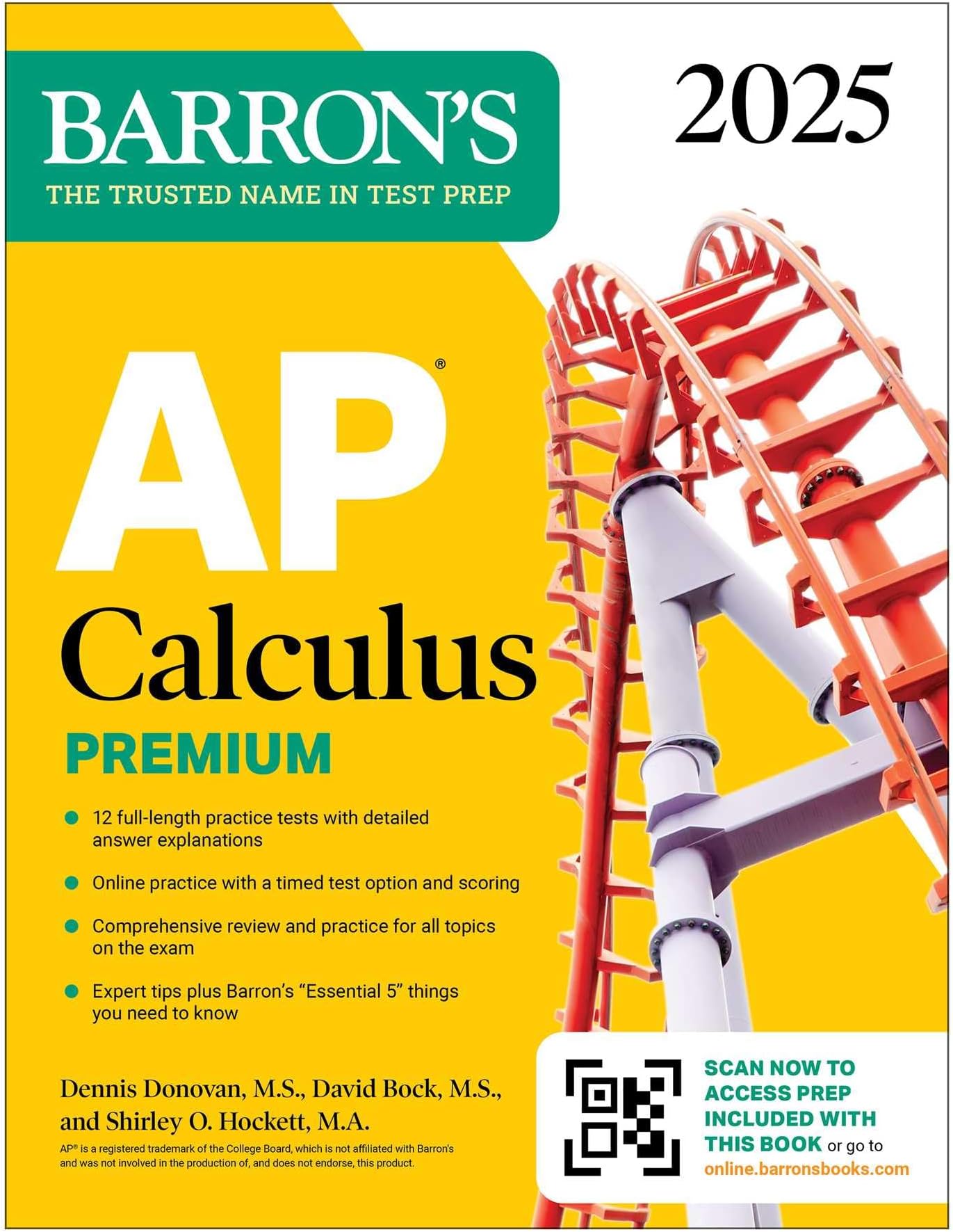 AP Calculus Premium, 2025: Prep Book with 12 Practice Tests + Comprehensive Review + Online Practice