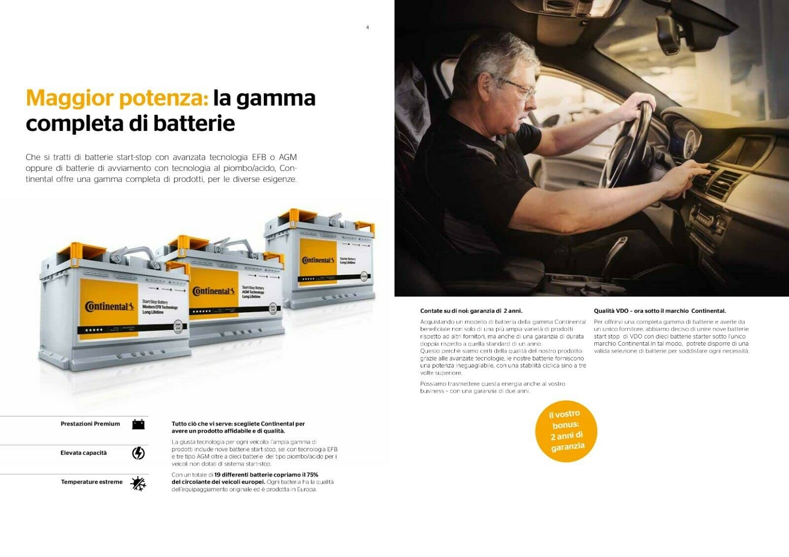 CONTINENTAL Batteria Auto Originale I IMPIANTO AUTOMOBILISTICO 80AH 750A (EN)