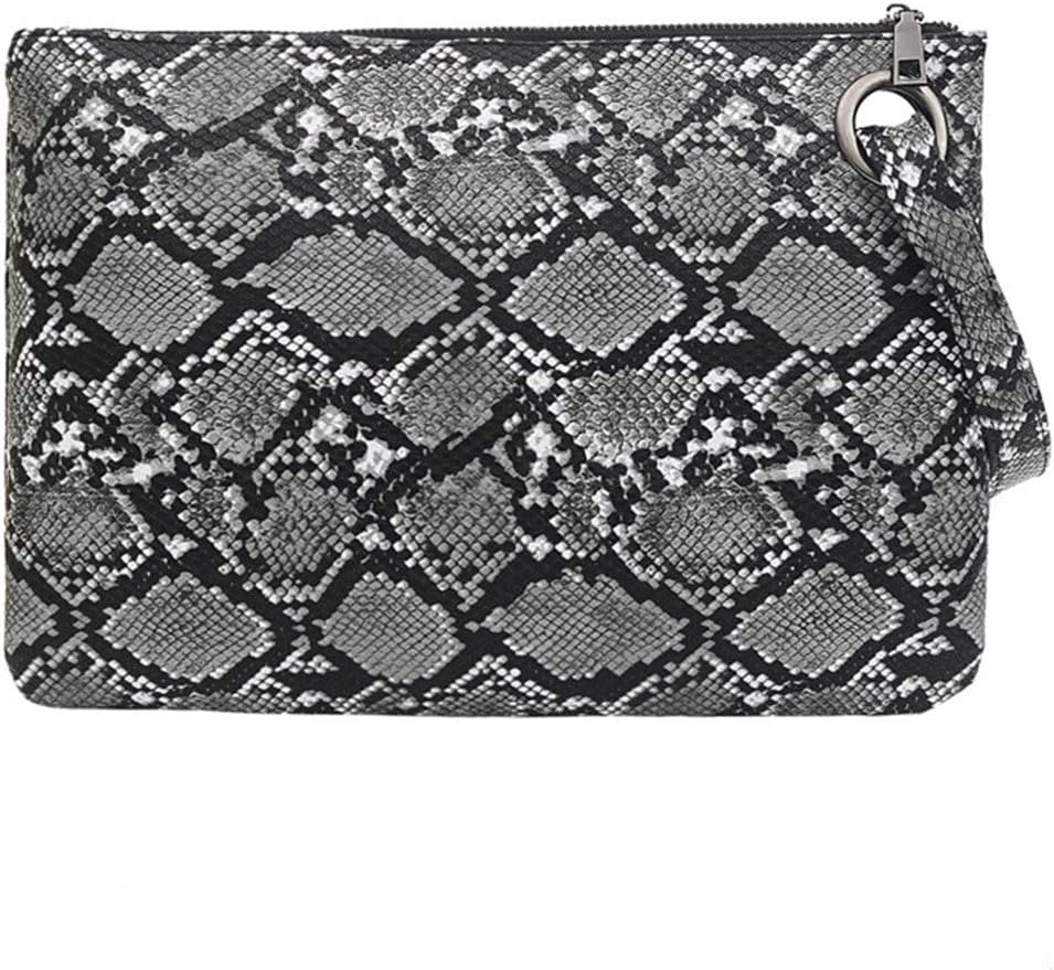 Suillty Women's Oversized Snakeskin Clutch Envelope Bag Messenger Handbag Tote Wristlet Bag