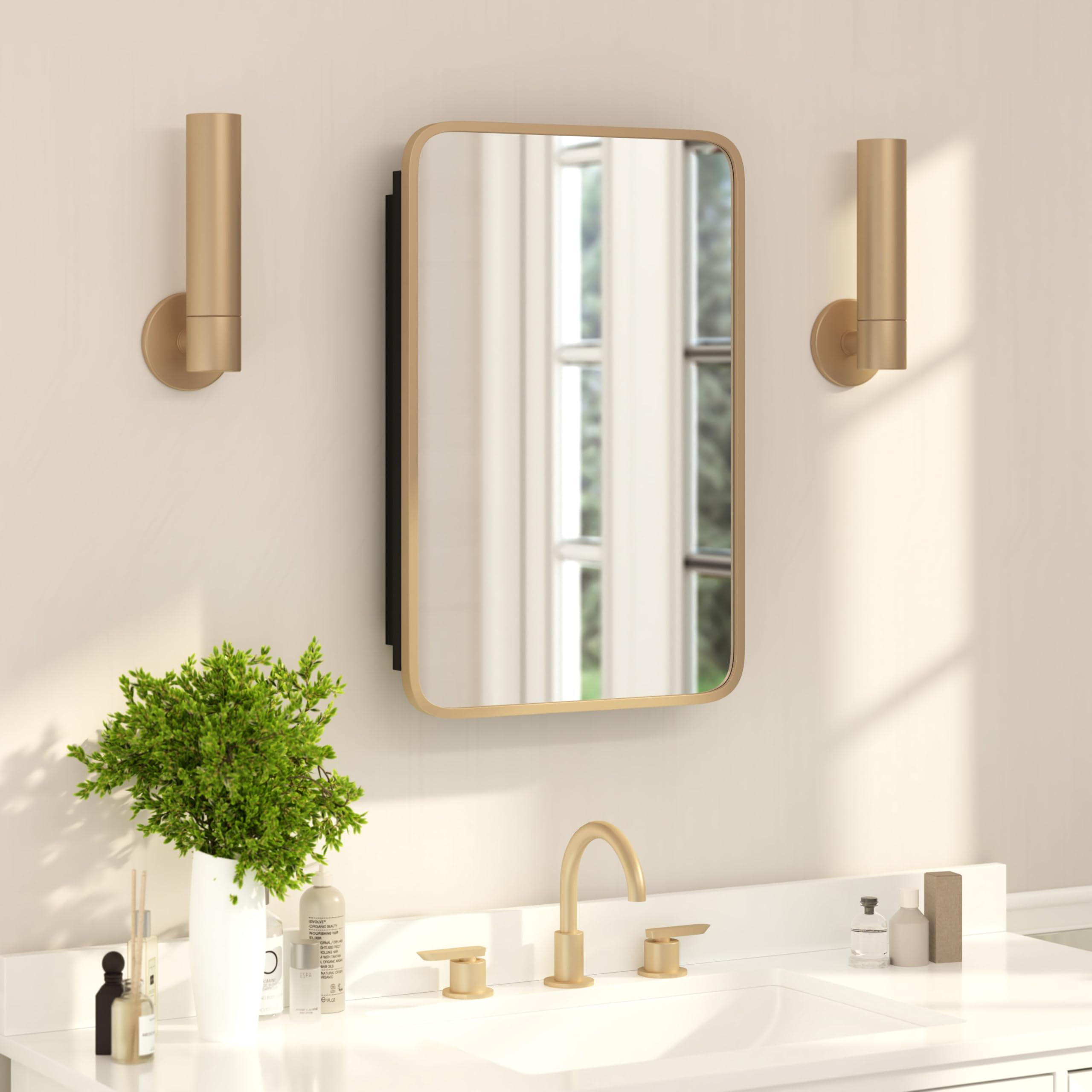 Flash Furniture Jolie Recessed Bathroom Medicine Cabinet