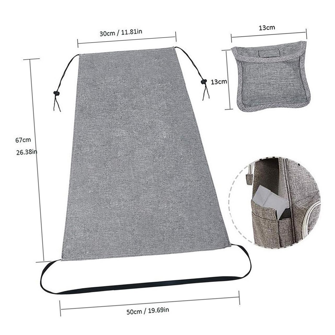 ULDIGI Stroller Shading Cover Baby Stroller Sunshade Stroller Uv Protective Cloth Multi-use Baby Nursing Accessory Light Grey