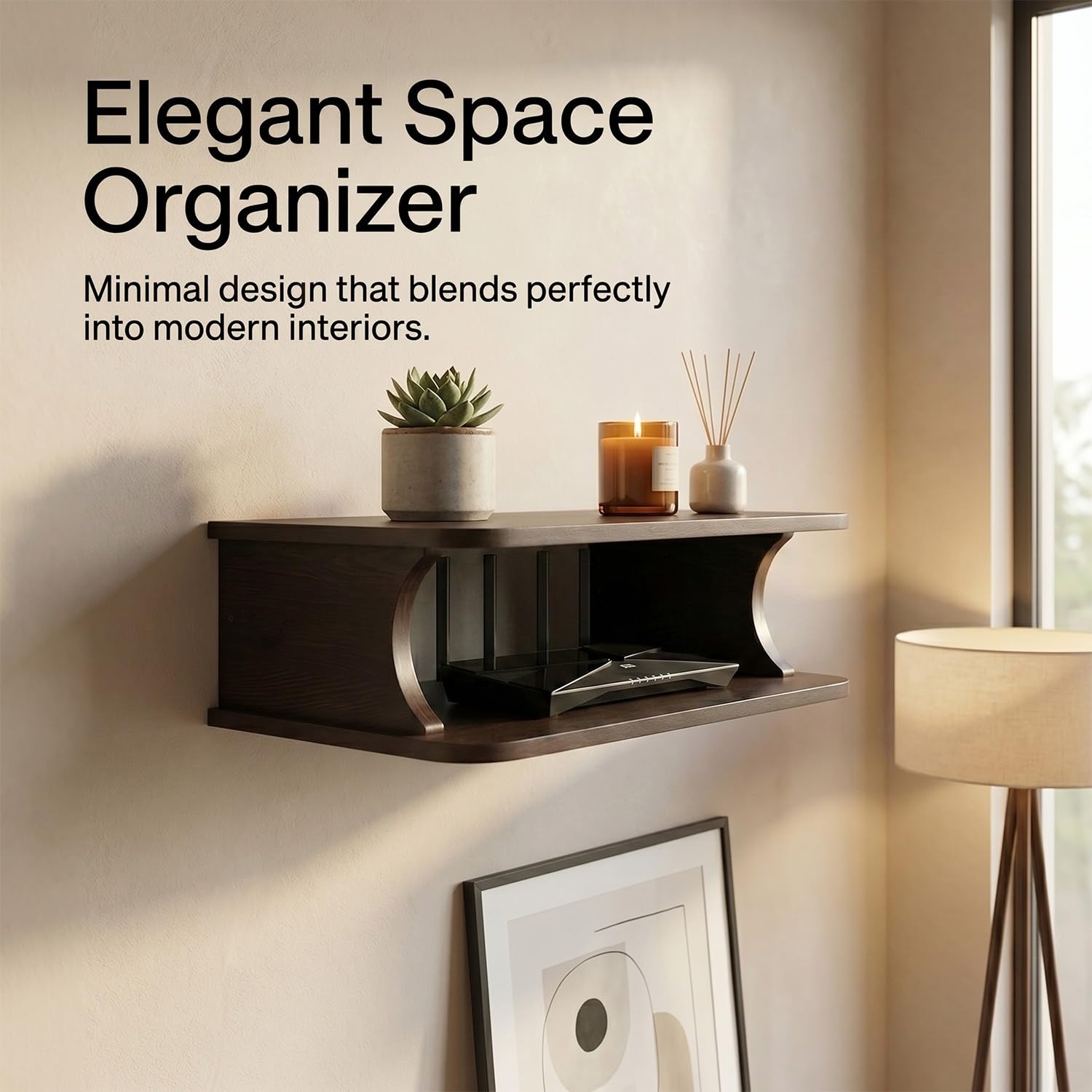 Wall Mounted Router Shelf - Organize Your WiFi -4