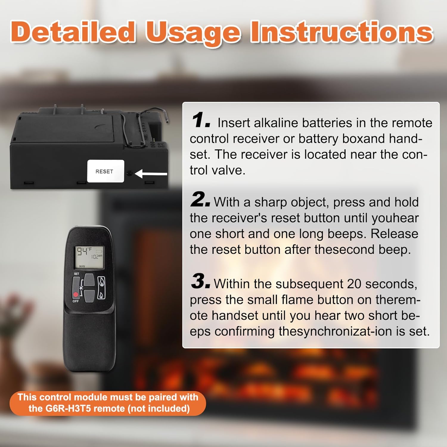 GV60 G6R-R3AM Control Module Receiver Kit with Wiring Harness Compatible with Real Fyre、RH Peterson、Valor and Empire (Black) Does not Include Batteries