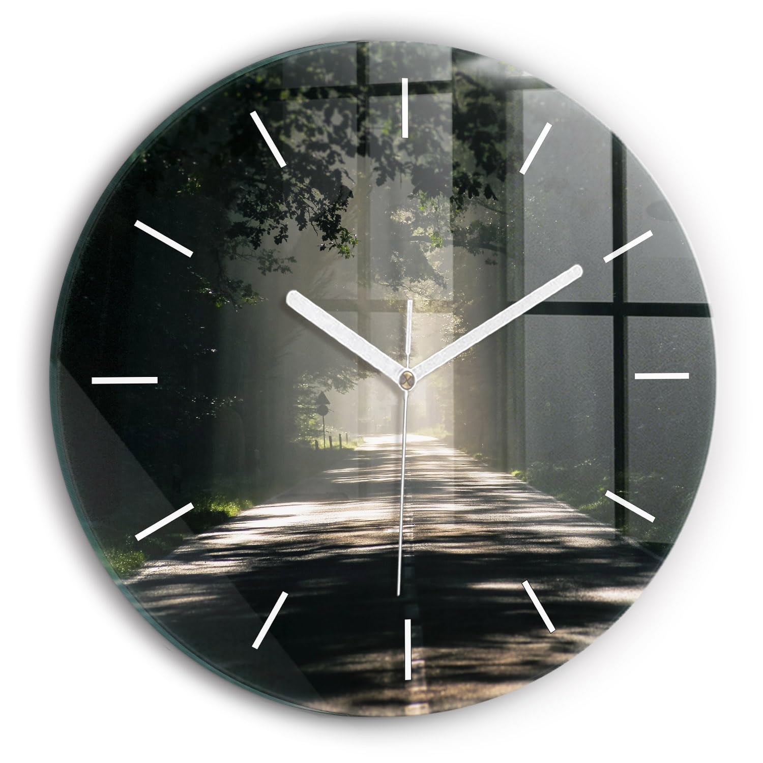 Horloge en verre de qualité supérieure Wallfluent 30 cm aux finitions élégantes