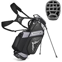 uniHimal Golf Bags for Men 14 Way Full Dividers - Hybrid Stand Bag with 10 Pockets, Insulated Cooler &amp; Interchangeable Straps - Plush Top Organizer with Magnetic Pockets for Cart &amp; Walking
