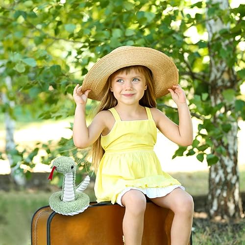 Miniatura 7 de serpiente verde de peluche, juguete de animal de peluche suave y acogedor, para niños y niñas, regalos para niños o novia, 17 pulgadas