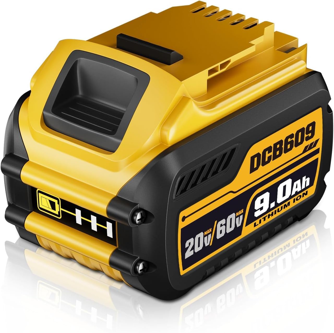 2Pack DCB606 9000mAh Replacement for Dewalt 20V/60V Battery Compatible with Dewalt Battery DCB609 DCB612 DCB201 DCB200 DCB206 DCB207 Cordless Power Tools and Chargers