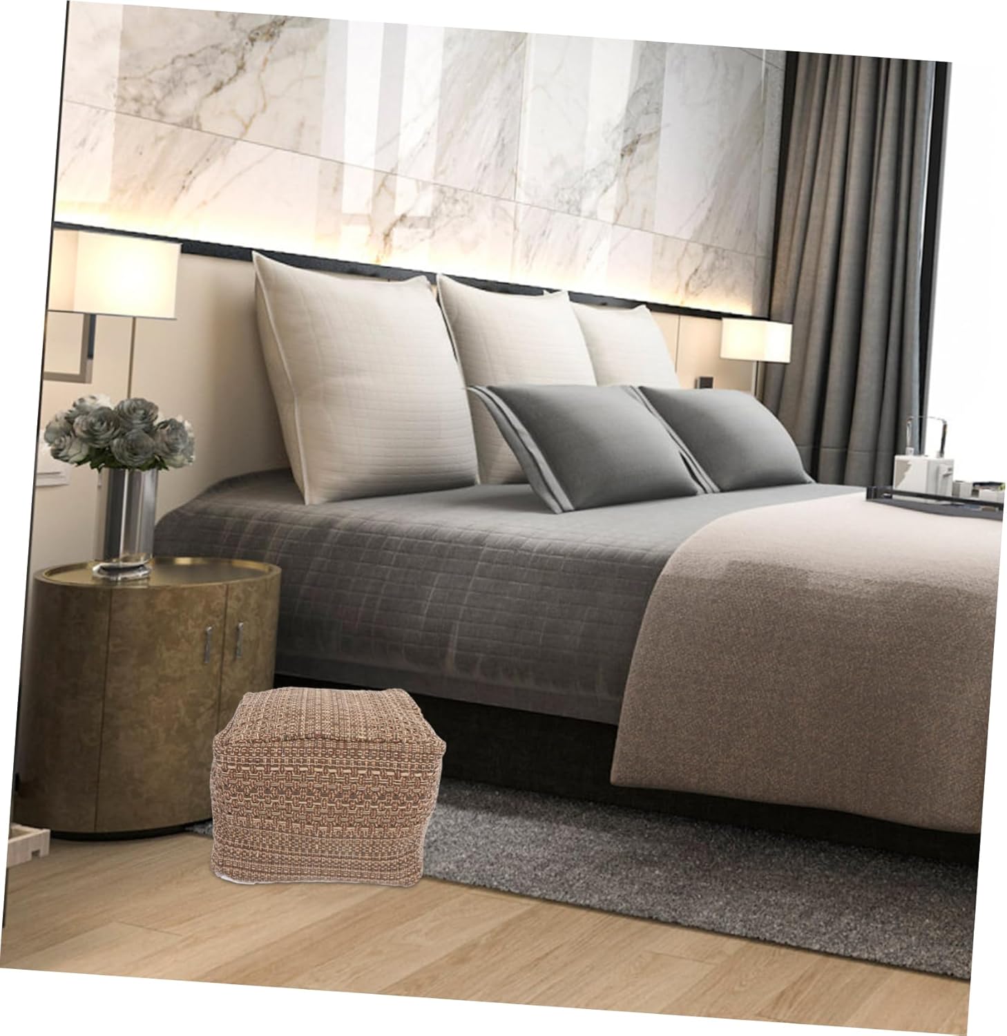 Thick Linen Chair Cushion Cover Square Japanese Tatami Sleeve Floor Sitting Cushion Protector Cotton Linen Sofa Seat Cover No Filler for Home Office