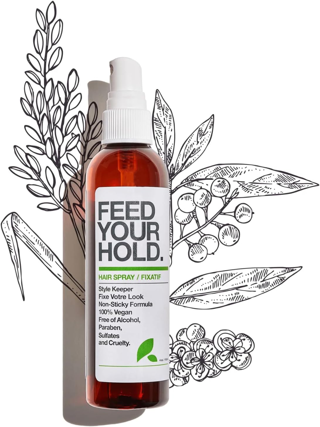 Yarok - Feed Your Hold Hair Spray - Style, Volumize & Moisturize - Natural Medium Hold Hair Spray - Non-Sticky, Aerosol Free Formula - 100% Vegan - Gluten, Sulfate, Paraben & Cruelty Free - 8oz